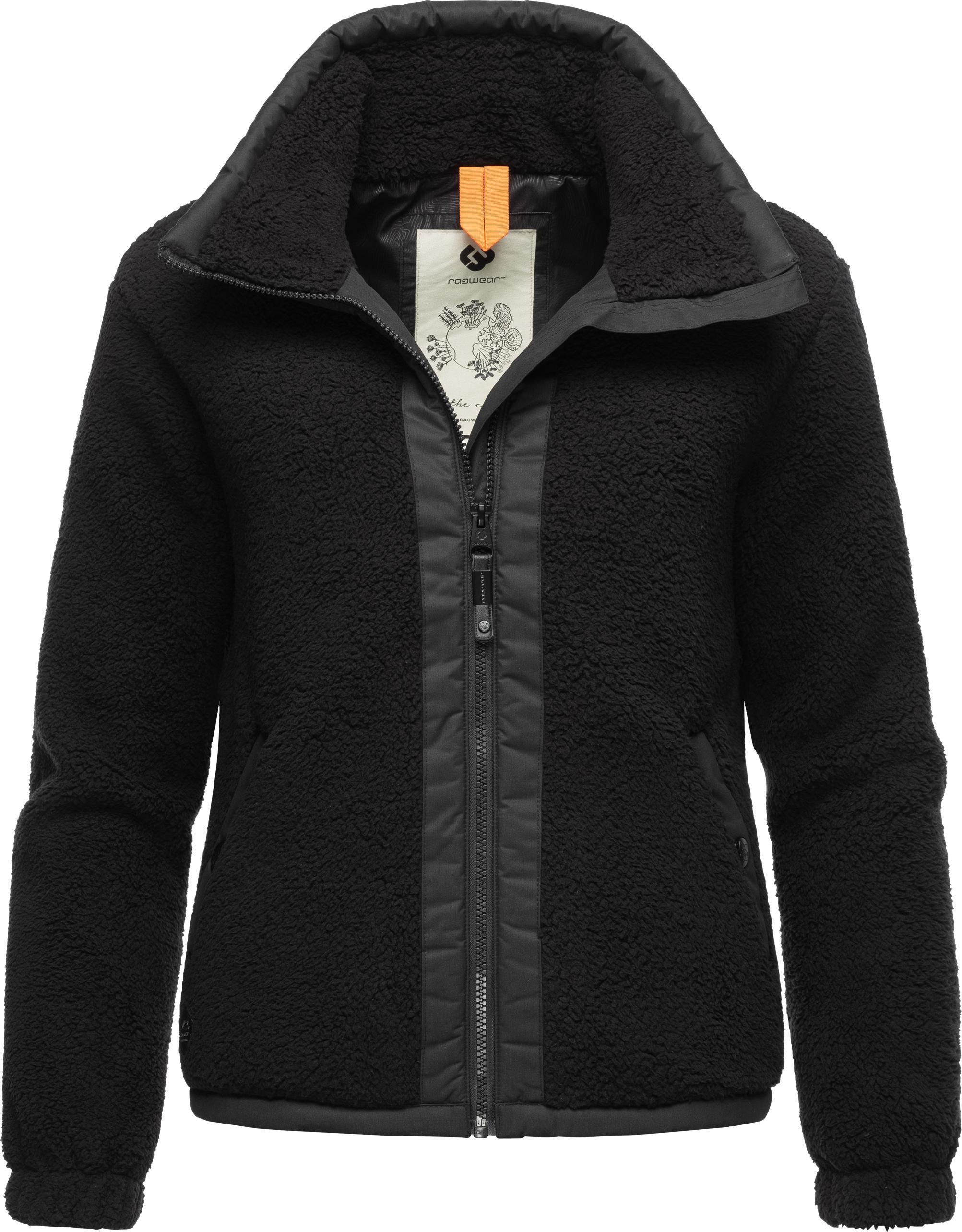 Sweatjacke RAGWEAR "Nordicka", Damen, Gr. XXXL(46), schwarz, Fleece, Obermaterial: 100% Polyester; Innenfutter: 100% Polyester, lässig geschnitten hüftlang, hoch geschlossener Ausschnitt, Ärmel ohne Ärmelschlitz normaler Saum mit Gummizug, Sweatjacken Swe 3