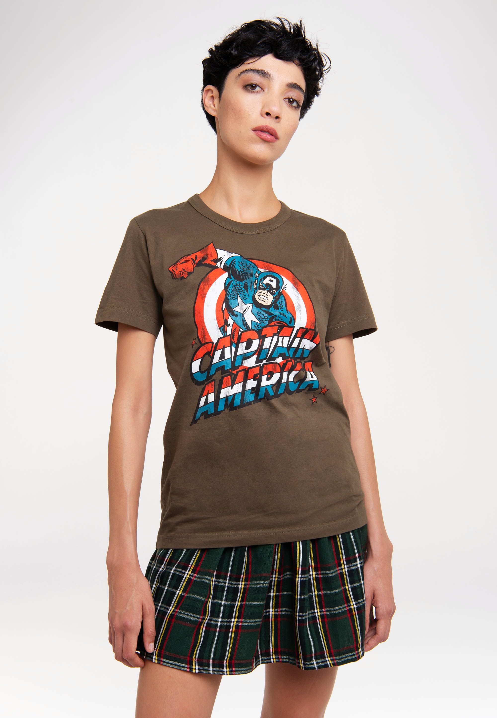 LOGOSHIRT T-Shirt »Marvel – Captain America«, mit trendigem Superhelden-Print