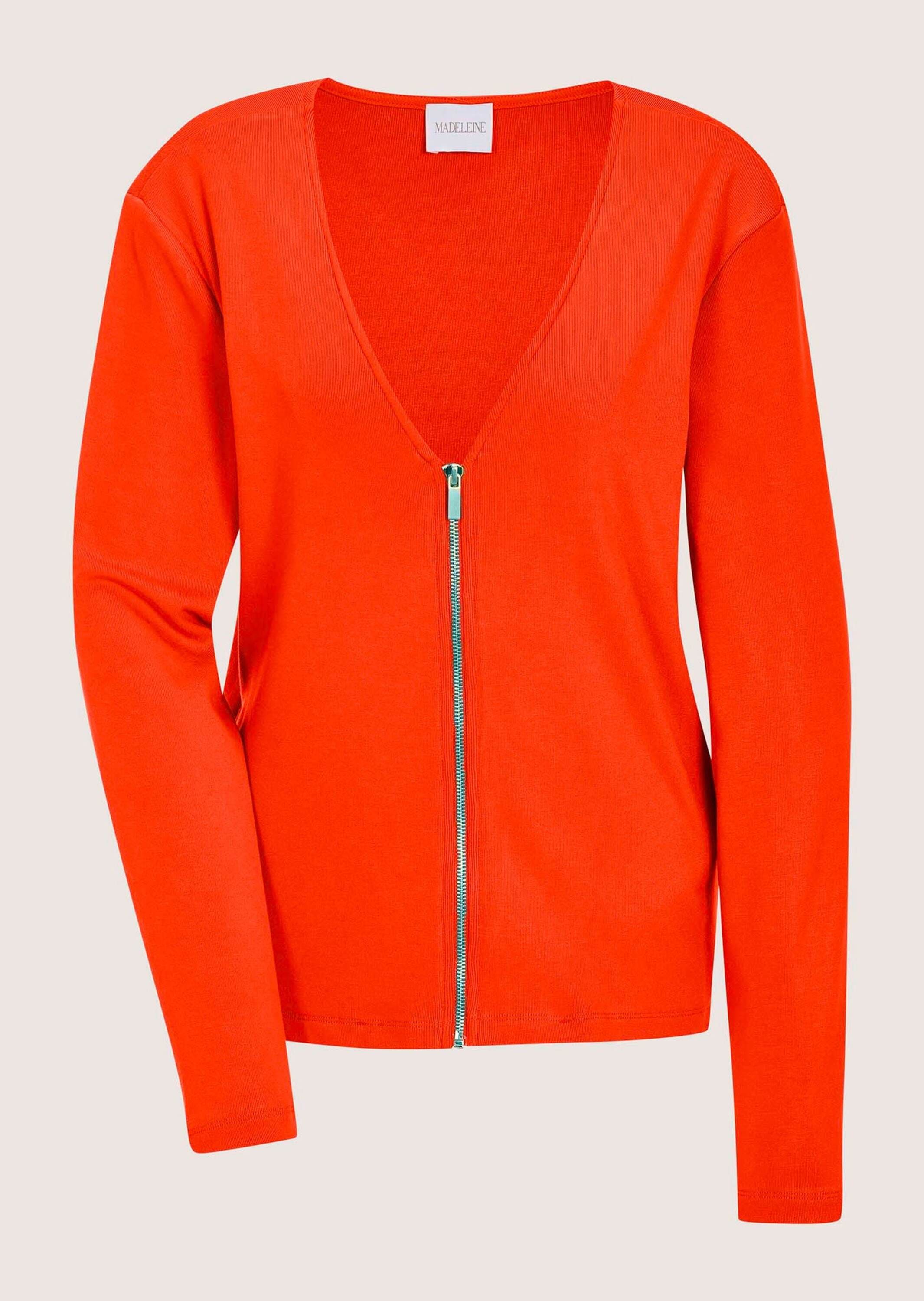 MADELEINE "Shirtjacke Elegante Viskosejacke mit Reißverschluss" Durchgehender Reißverschluss