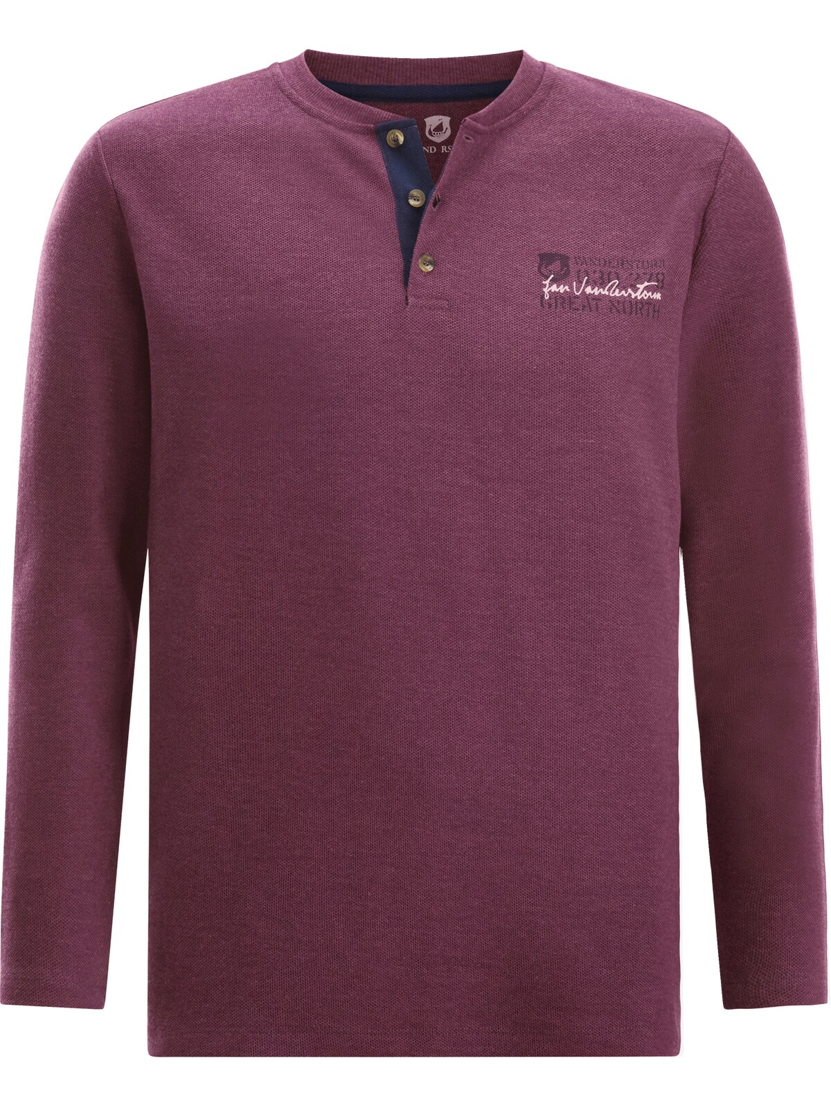 Jan Vanderstorm Langarm-Poloshirt »Langarmshirt IVOR«