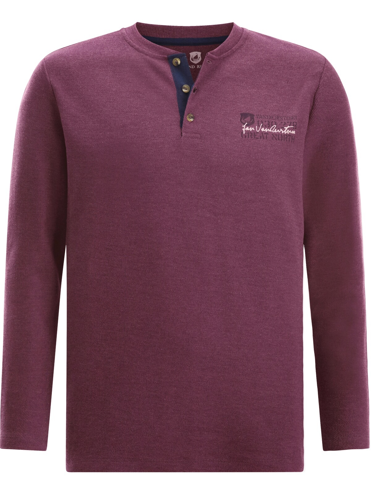 Jan Vanderstorm Langarm-Poloshirt "Langarmshirt IVOR" günstig online kaufen