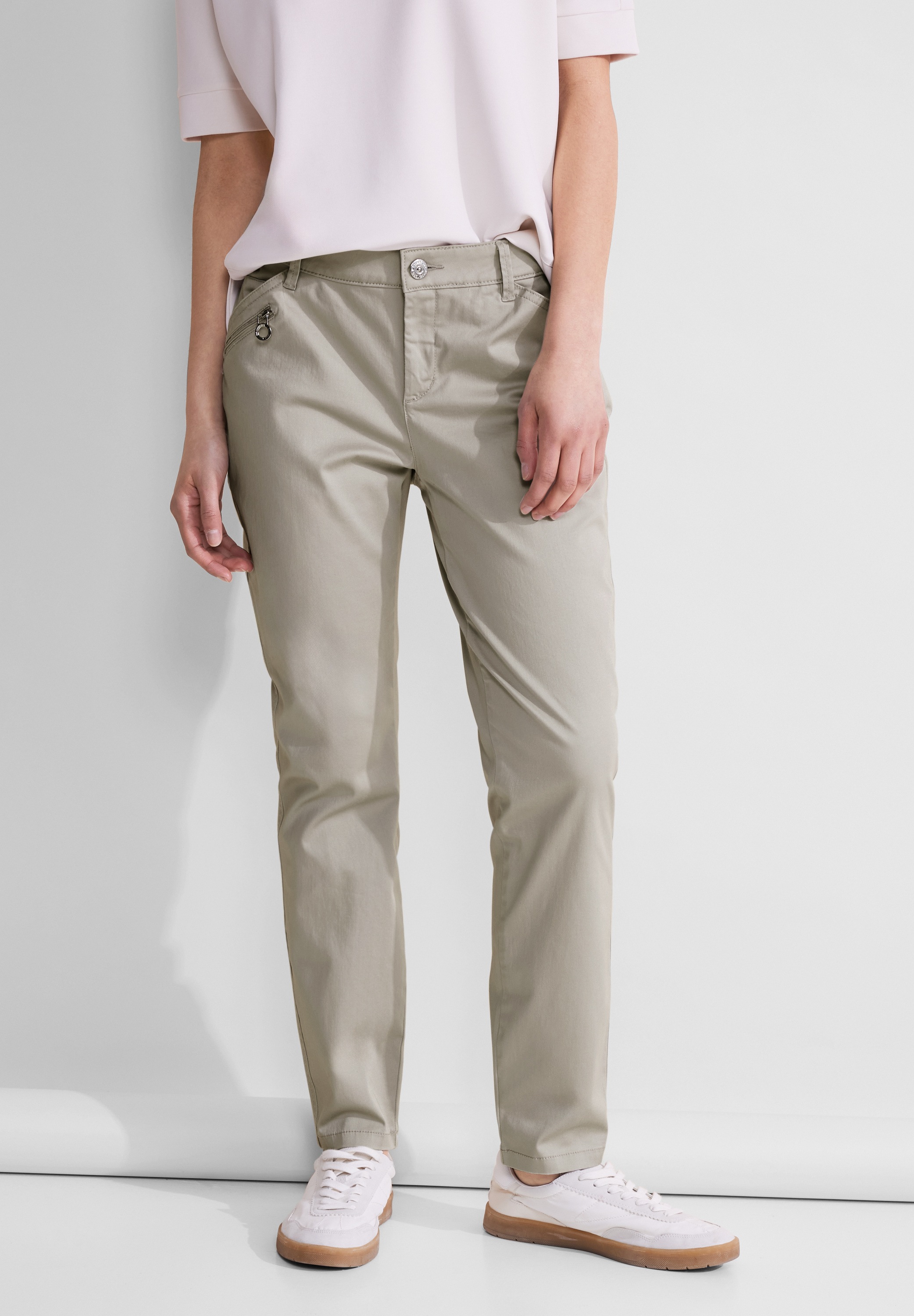 STREET ONE Röhrenhose, Middle Waist