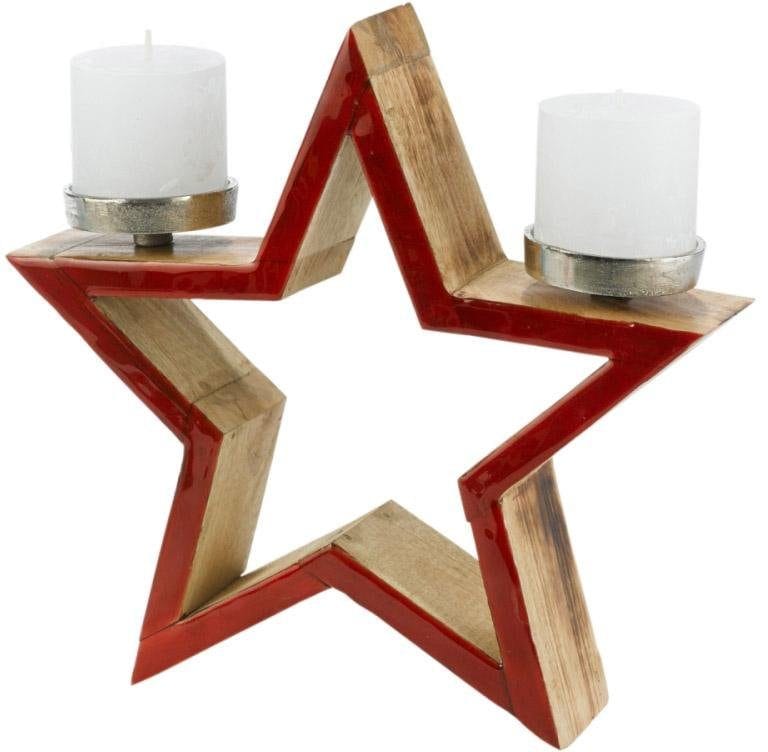 BAUR Ø | rot«, Weihnachtsdeko kaufen Kerzenhalter 32 cm »Stern, Schneider