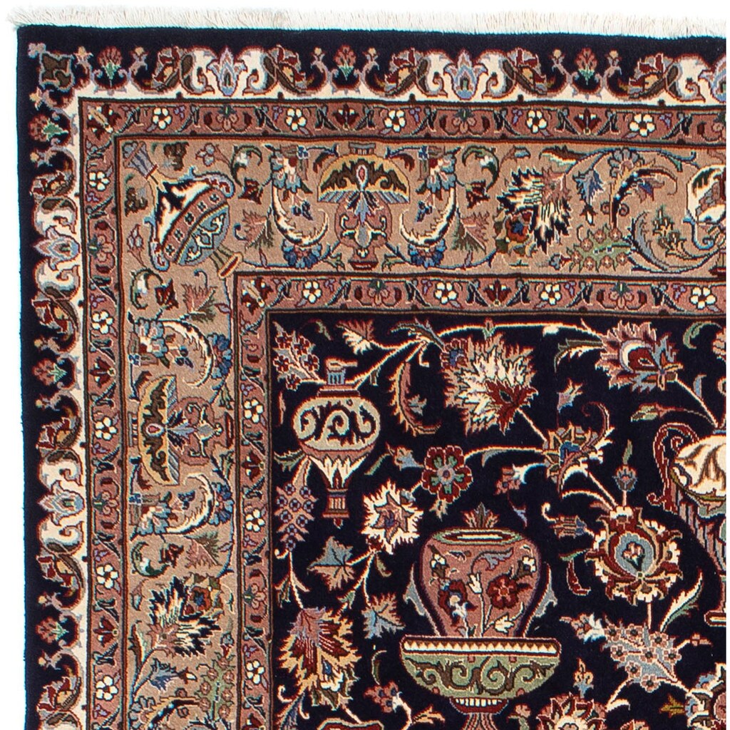 Wohnen Teppiche morgenland Wollteppich »Kaschmar Blumenmuster Nero 310 x 200 cm«, rechteckig, 1 mm Höhe, Unikat mit Zertifikat s Wohnen Teppiche morgenland Wollteppich »Kaschmar Blumenmuster Nero 310 x 200 cm«, rechteckig, 1 mm Höhe, Unikat mit Zertifikat s