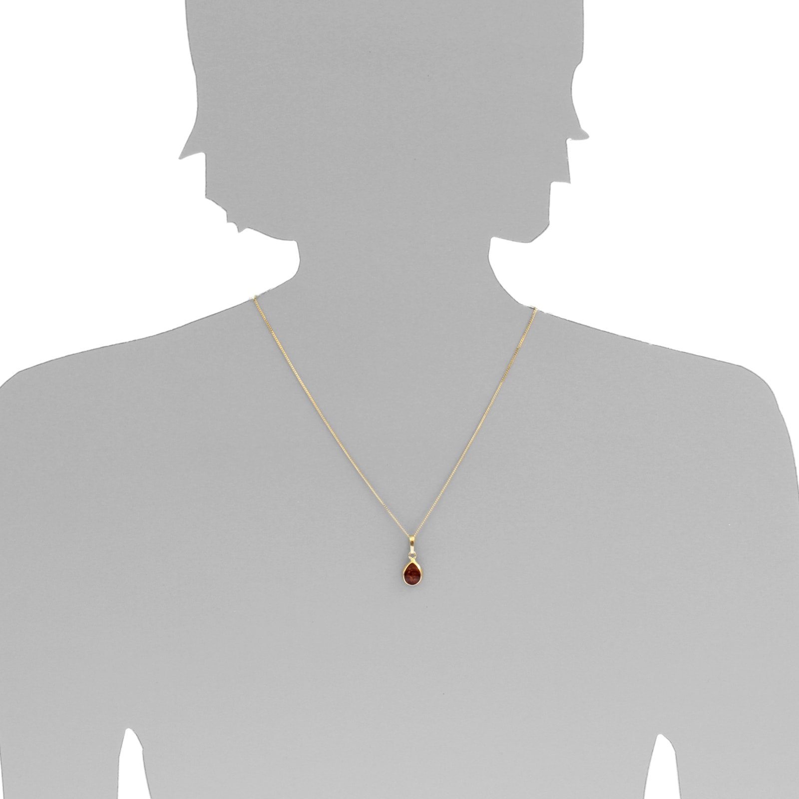 OSTSEE-SCHMUCK Kettenanhänger »- Enela - Silber 925/000, vergoldet - Bernstein«
