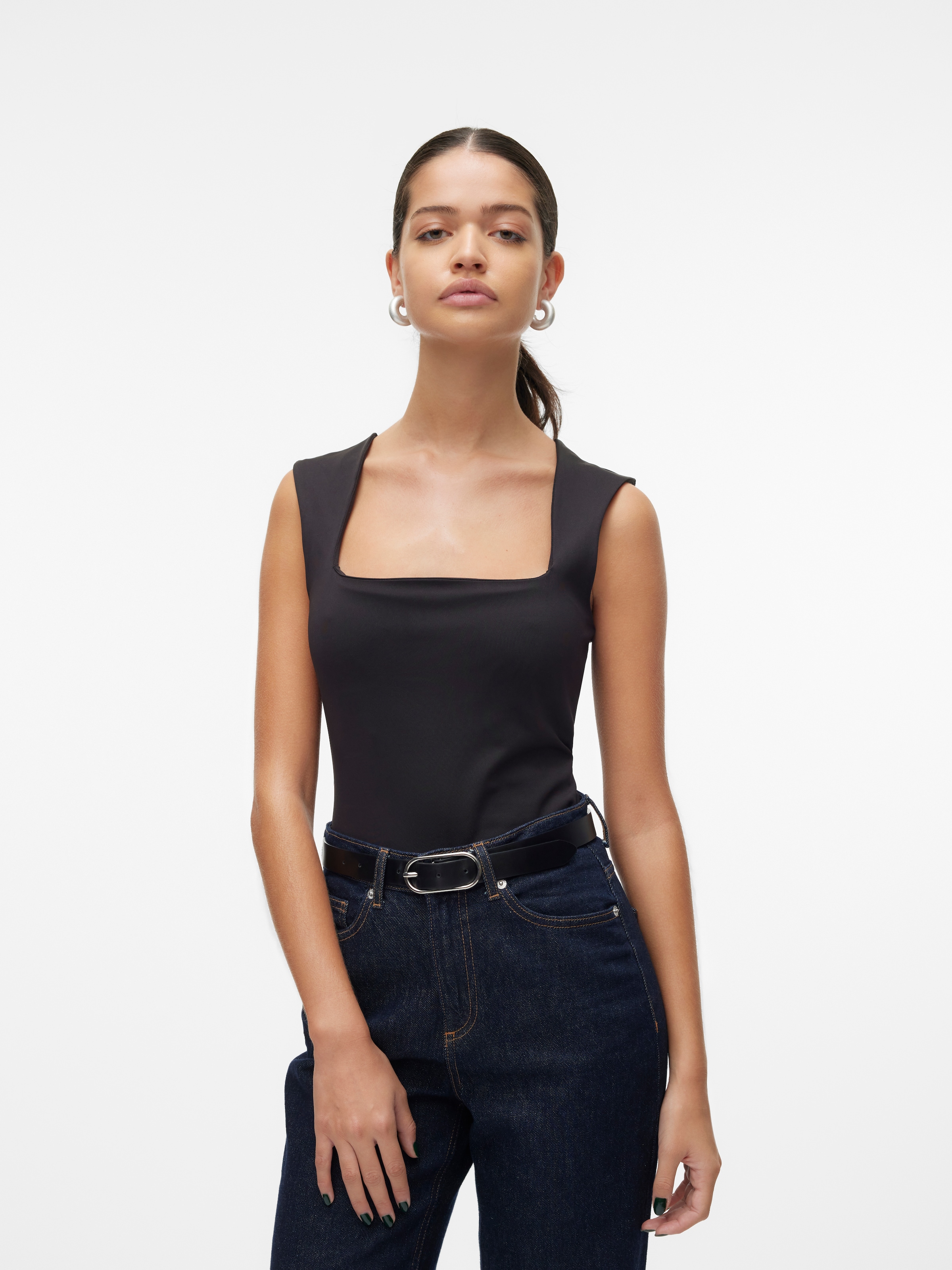 Vero Moda Shirttop "VMMILLION SL SQUARE NECK TOP JRS NOOS" günstig online kaufen