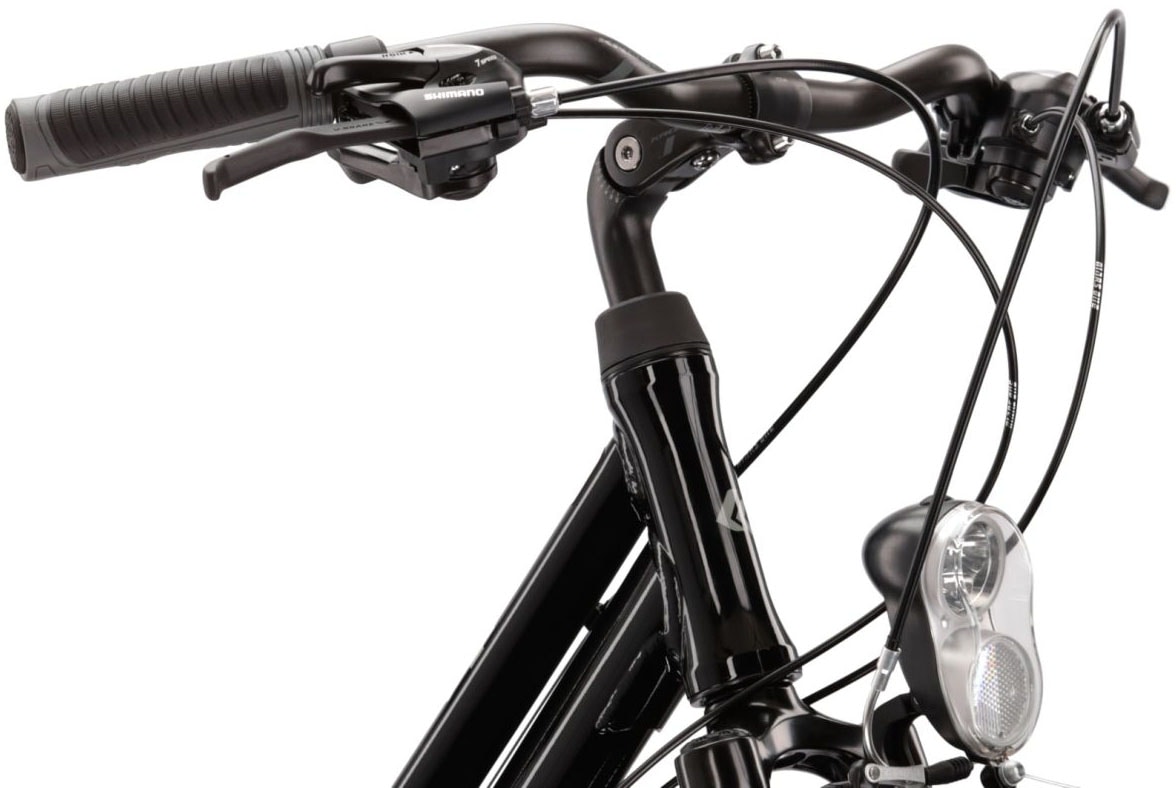 Kross Trekkingrad »KROSS Trekkingrad Trans 1.0 28" schwarz«, 21 Gang, Shimano, TOURNEY TY300 Schaltwerk, Kettenschaltung