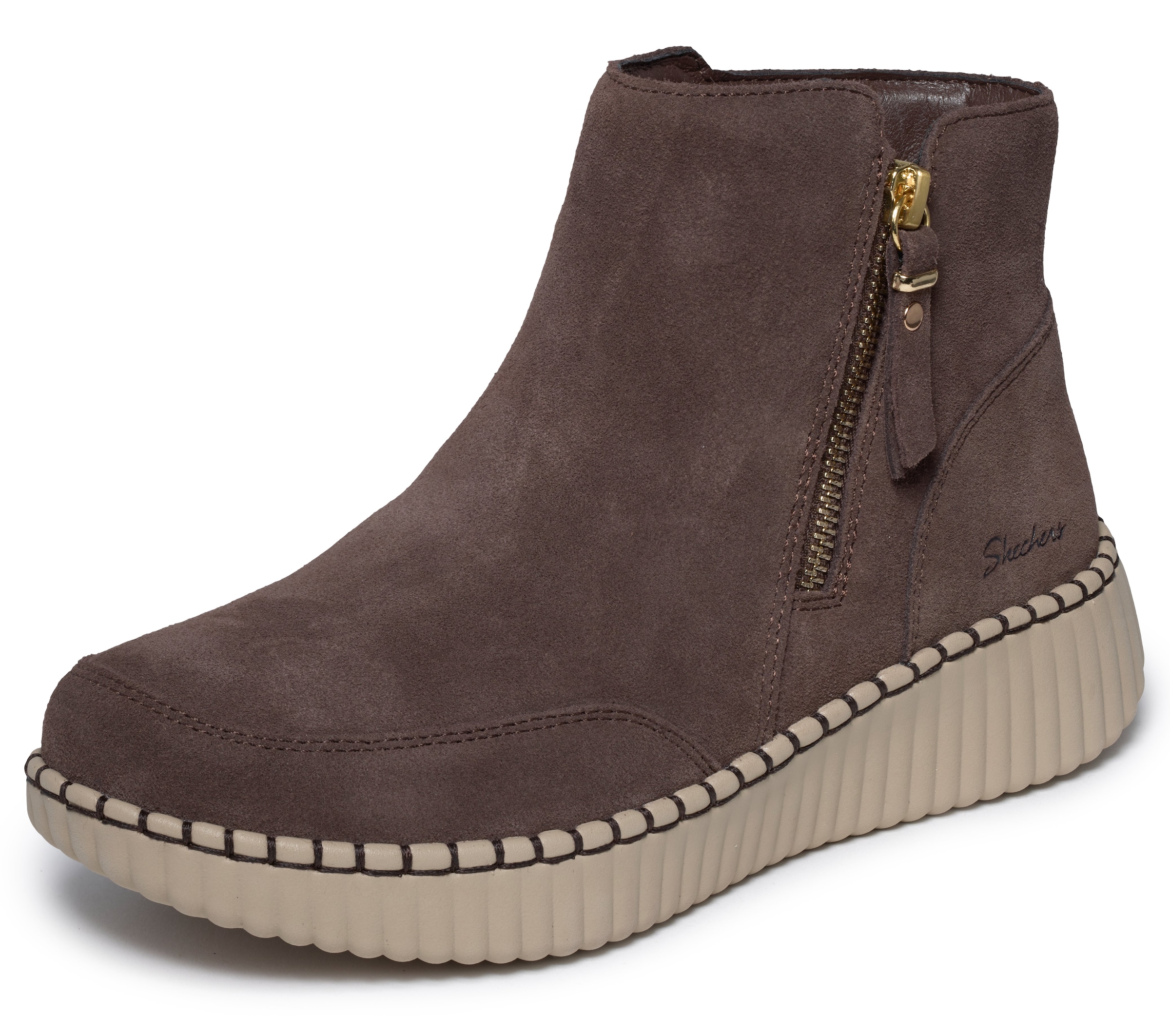 Skechers Winterboots "WILSHIRE BLVD-WEEKEND CRUSH" Reißverschluss-Boots mit modischer Rahmennaht