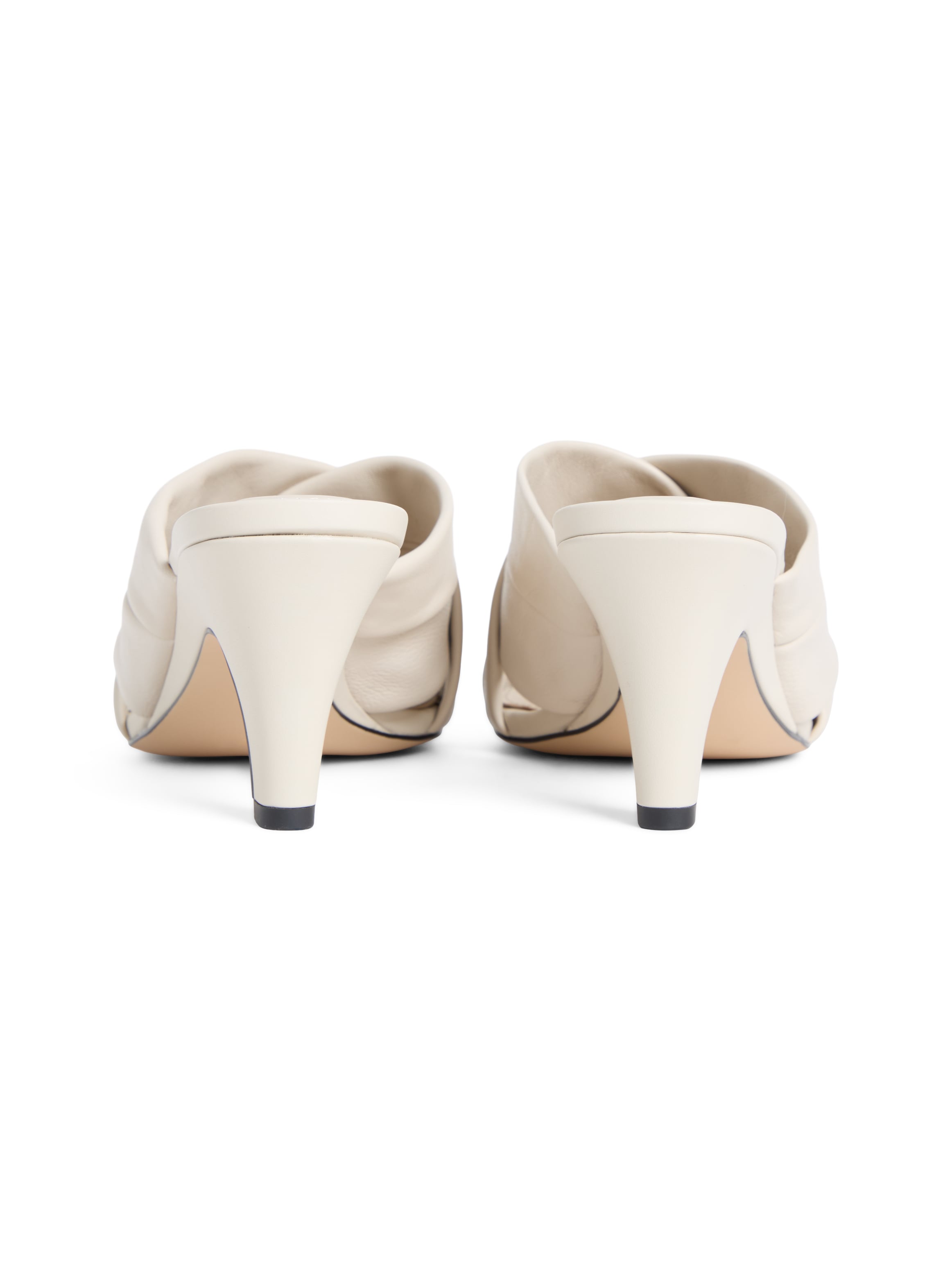 Tommy Hilfiger Pantolette »ELEVATED MID HEEL MULE LTH«  Sommerschuh, Schlupfschuh mit Trichterabsatz und weicher Bandage