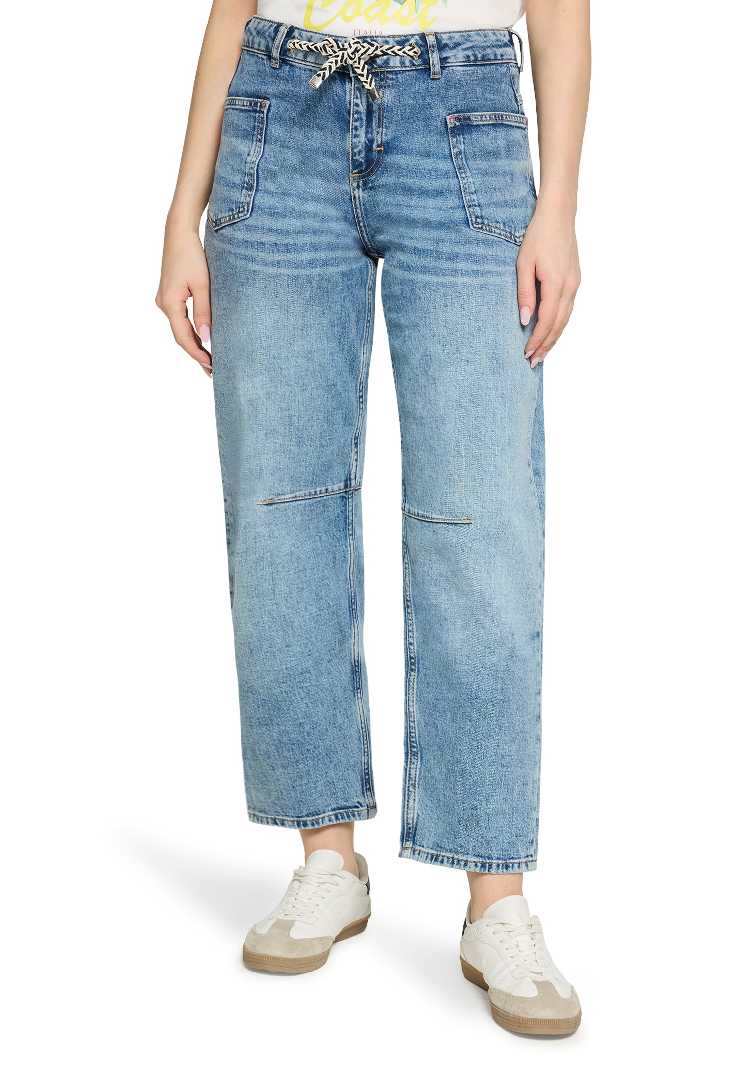 Cartoon Ankle-Jeans "Damen mit Bindegürtel" günstig online kaufen