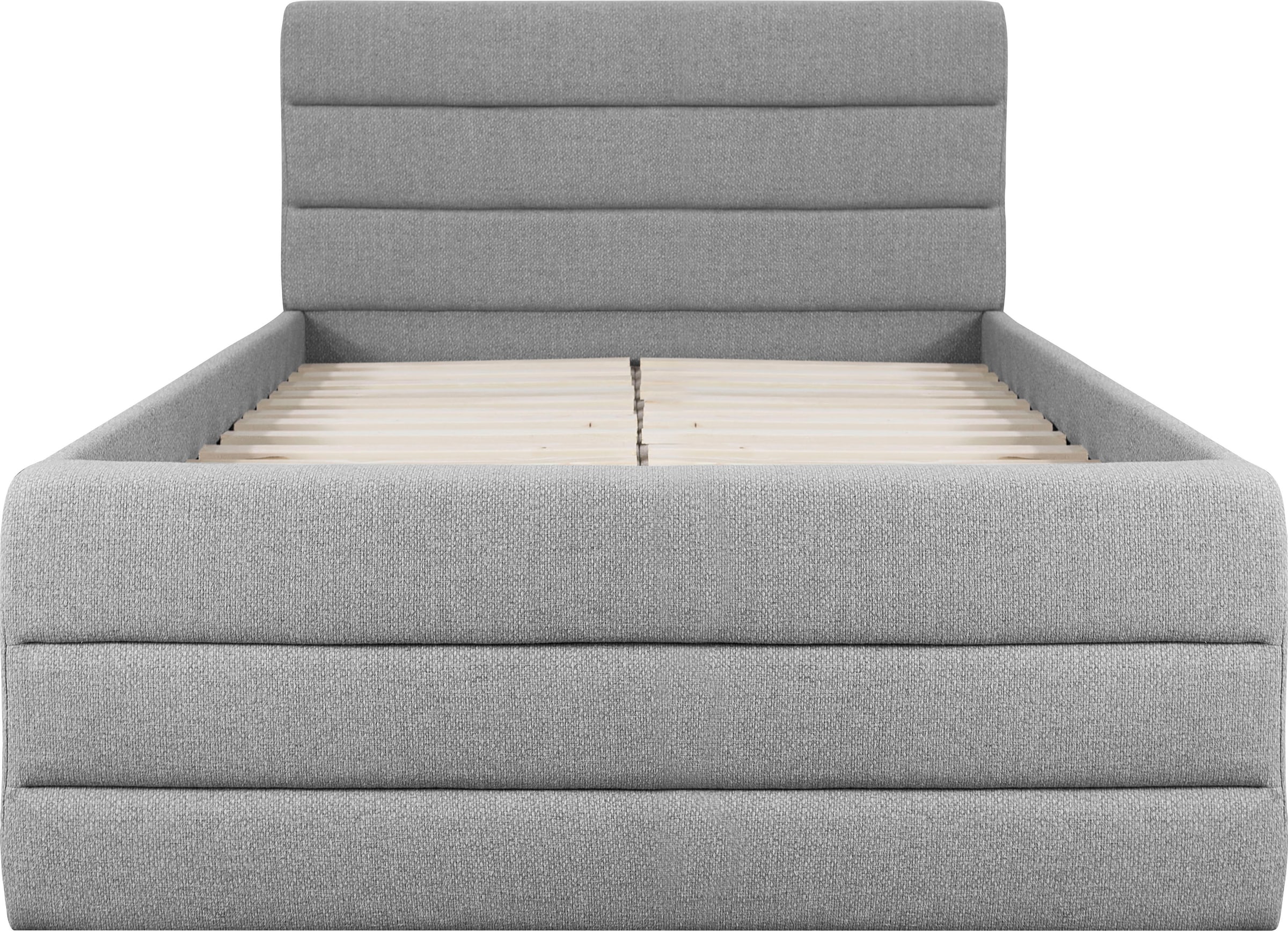 OTTO products Polsterbett »Merrit«, Quernaht im Kopf- und Fußteil, in 5 Breiten, auch in 220 cm Länge
