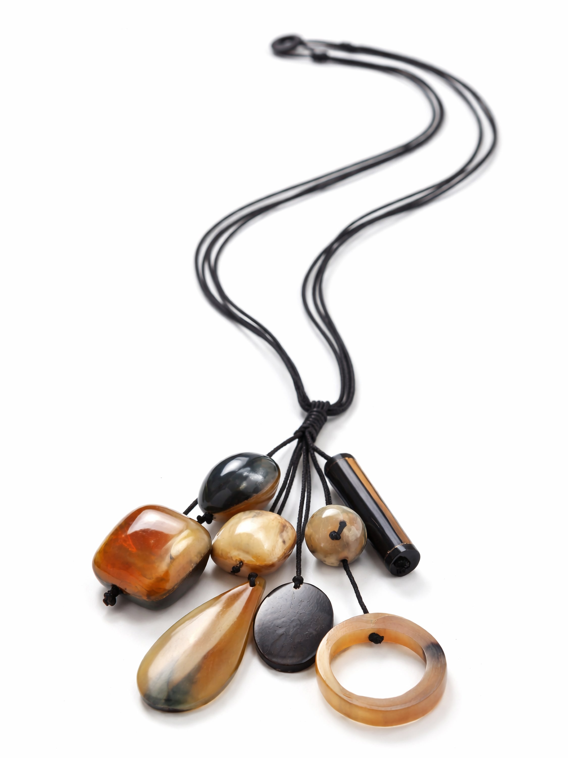 COLLEZIONE ALESSANDRO Lange Kette "Frej" zweifarbige Anhänger günstig online kaufen