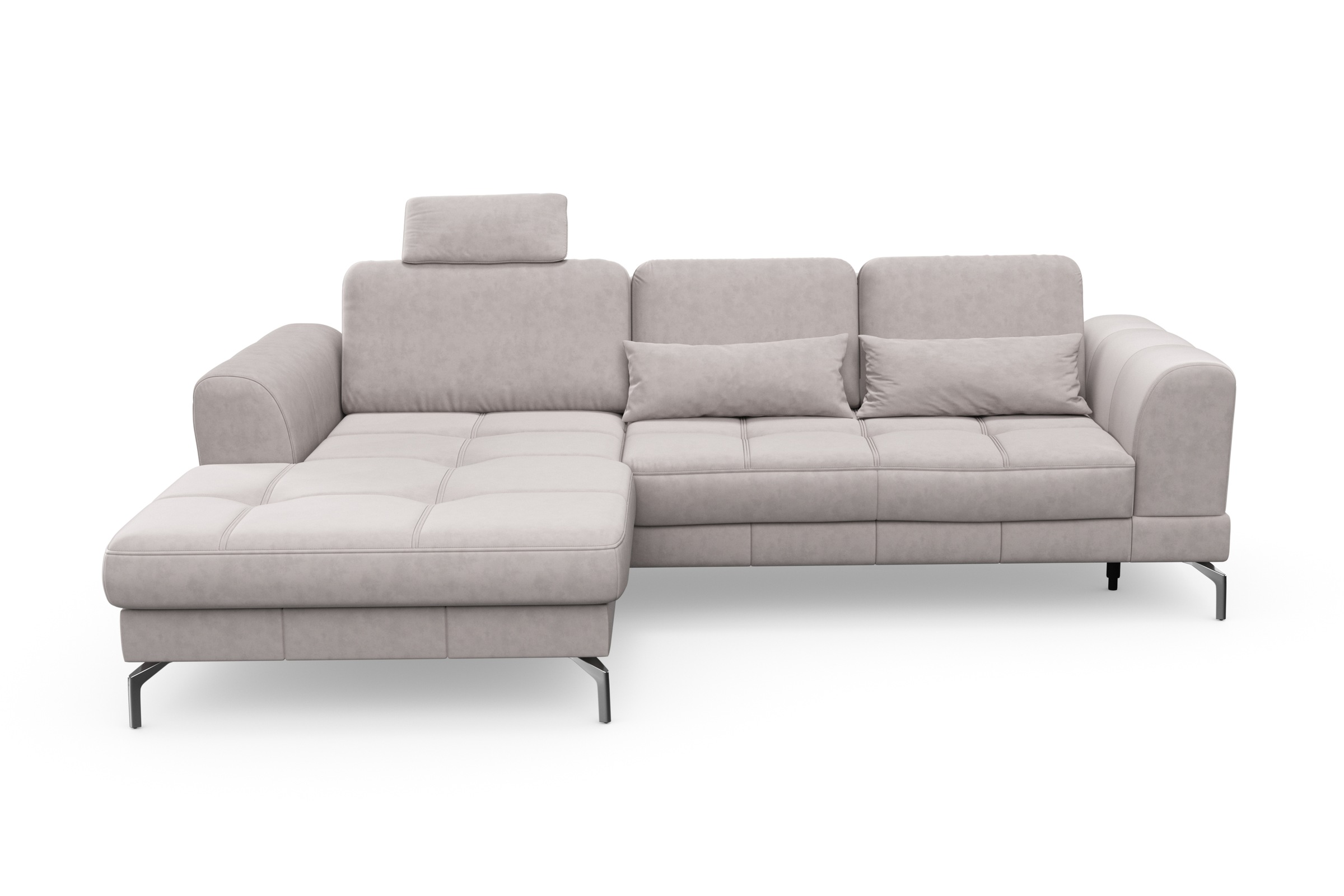 sit&more Ecksofa »Bendigo L-Form«, inklusive Sitztiefenverstellung, Bodenfreiheit 15 cm, 2 Fußfarben