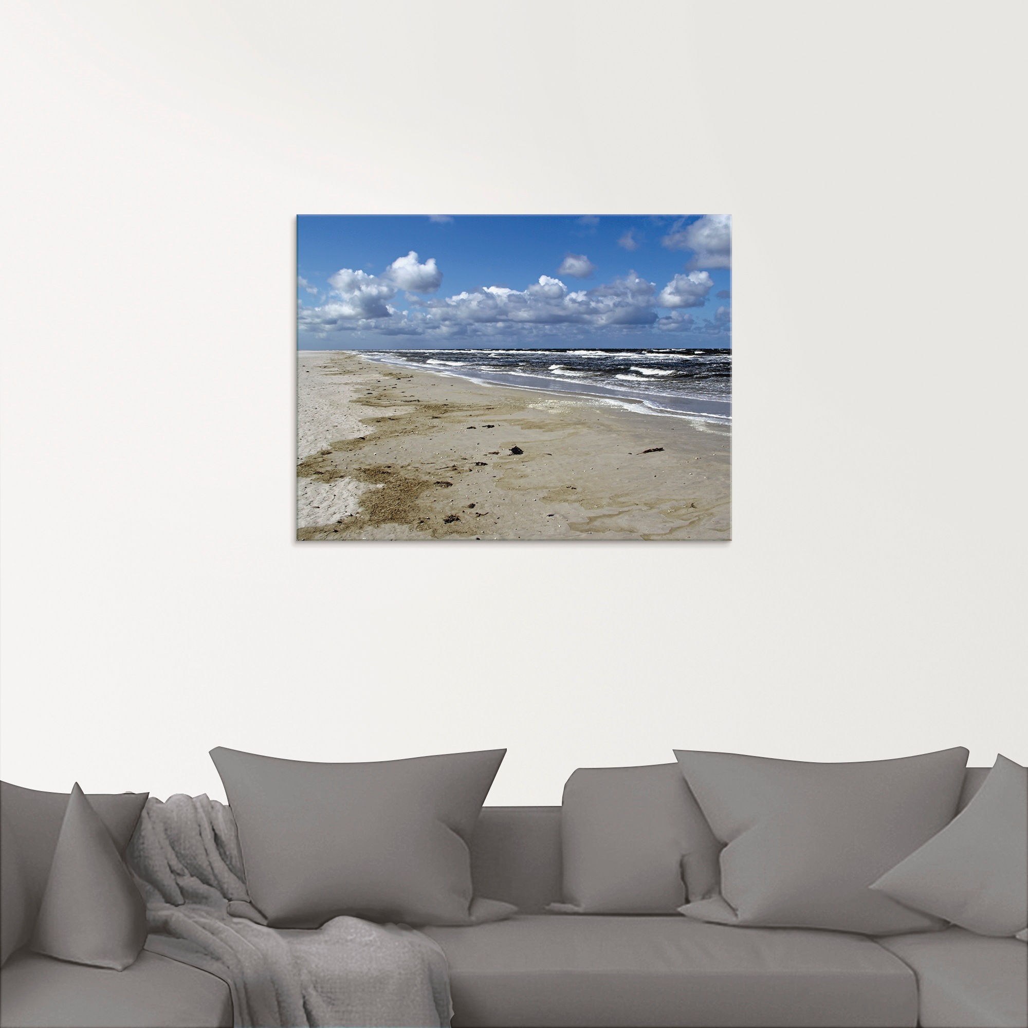 Artland Glasbild »Nordsee - Urlaubsfeeling pur«, Strand, (1 St.), in verschiedenen Größen
