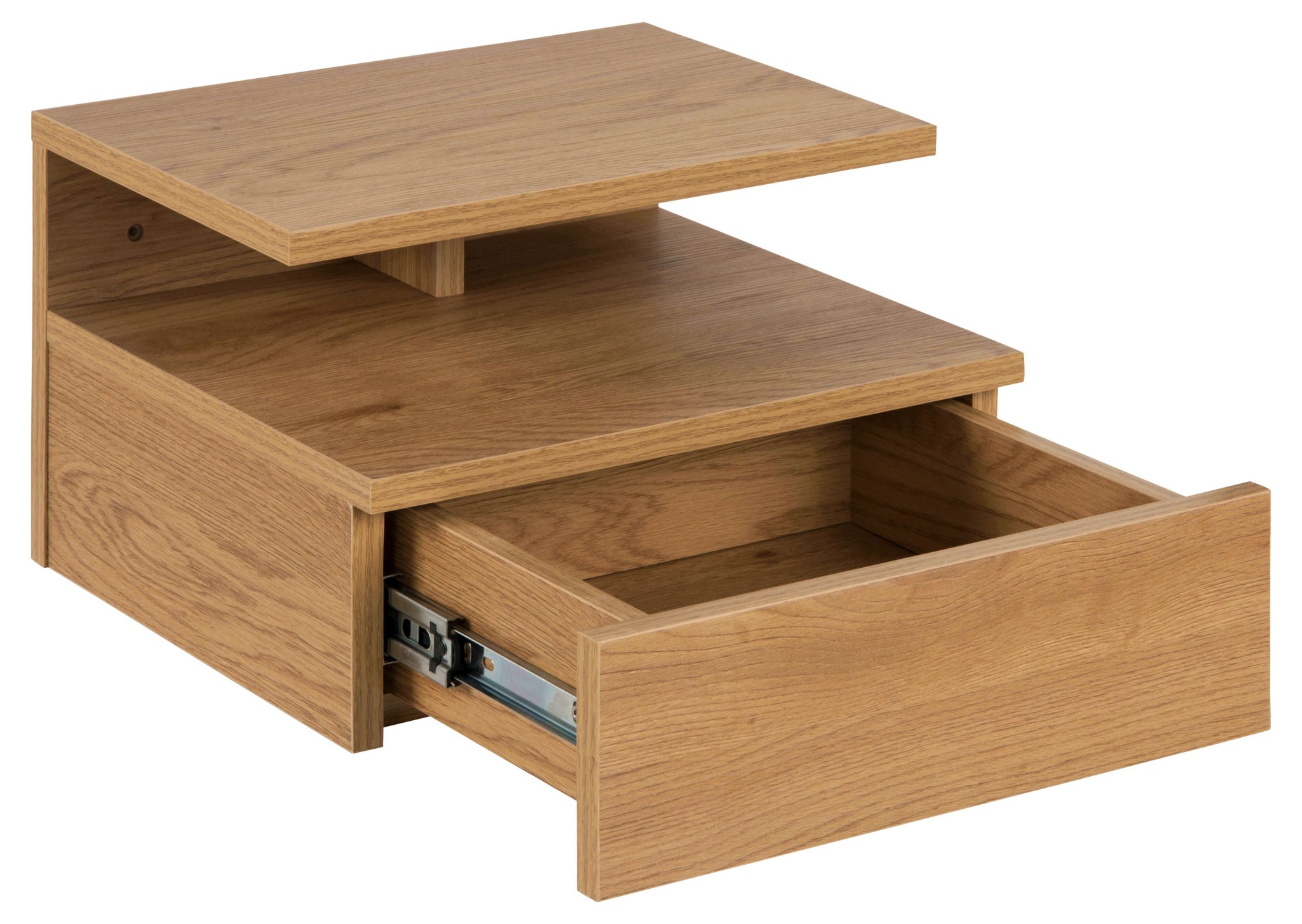 ACTONA GROUP Nachttisch »Ashlan Nachtkommode« Nachtschrank, wandmontiert, 1 Schublade, 1 Fachboden, Metallschienen