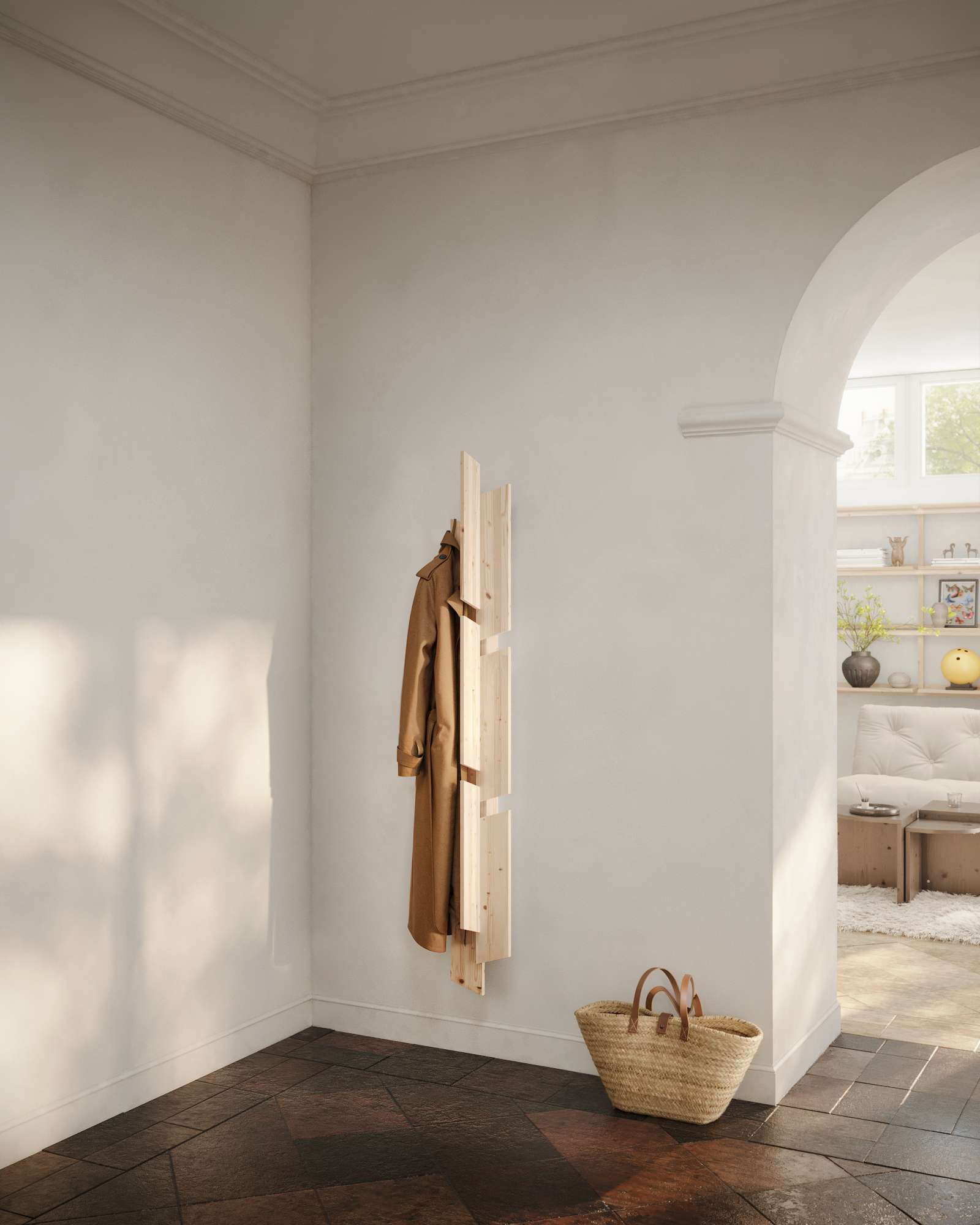 Thumbnail - Karup Design Garderobenpaneel "Keeper Wall Rack, praktische Wandgarderobe mit 9 Haken, Made in Europe" (B/H/T: ca 26 x 2...