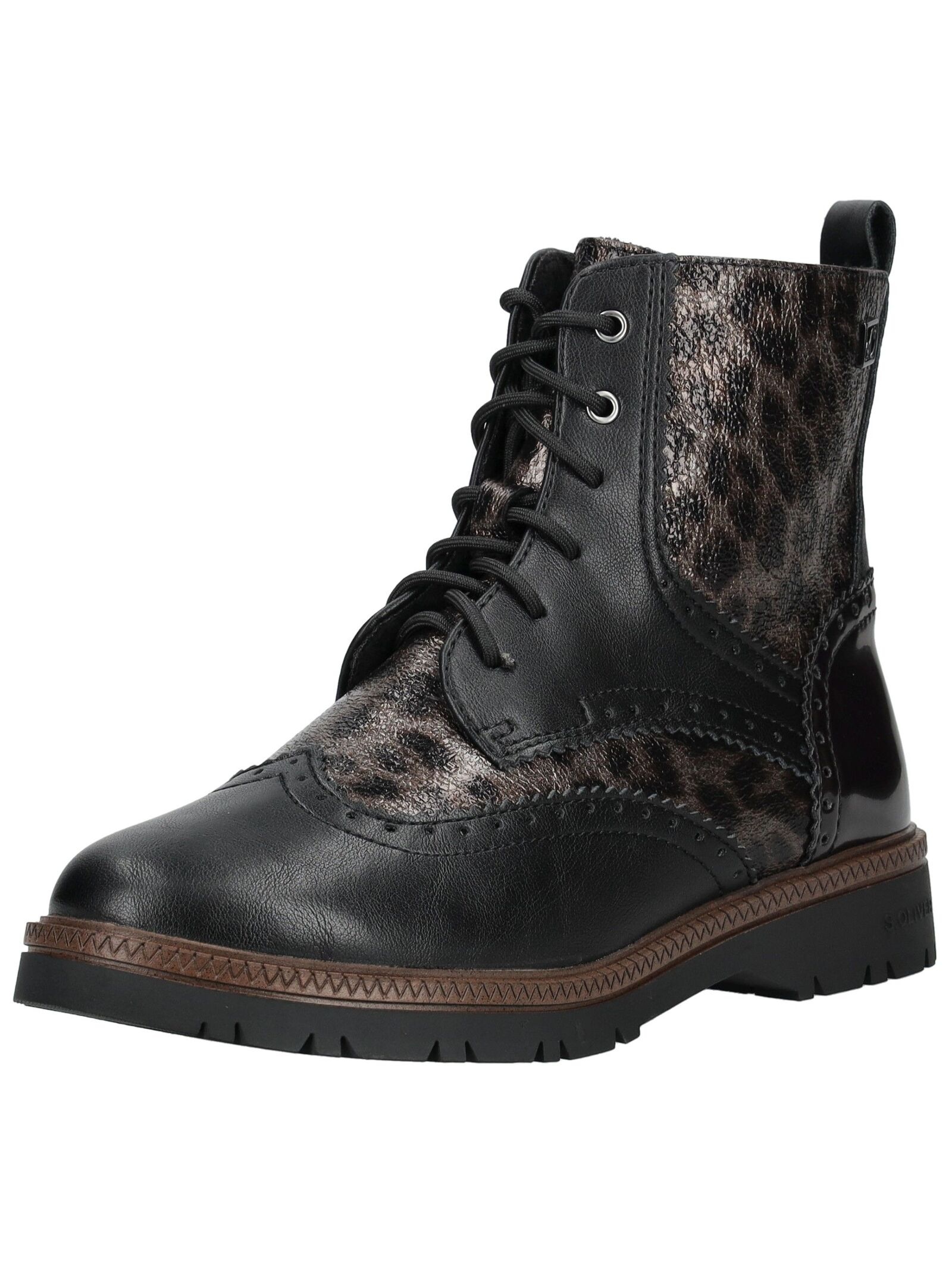 s.Oliver Schnürstiefelette "s.Oliver Stiefelette Lederimitat/Textil"