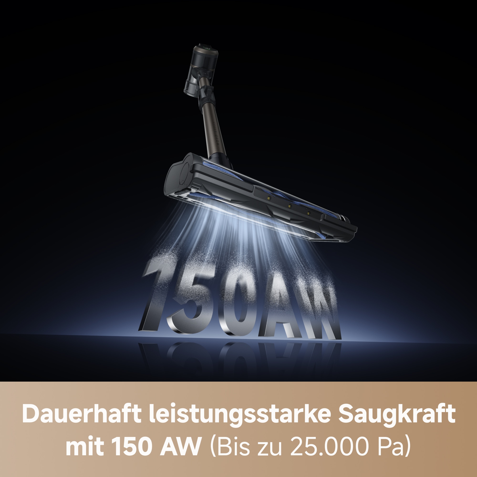 Mova Akku-Stielstaubsauger »S2; 25.000Pa Saugkraft,«, flexibles Faltrohr, vielseitige Aufsätze, Laufzeit bis 60 Min