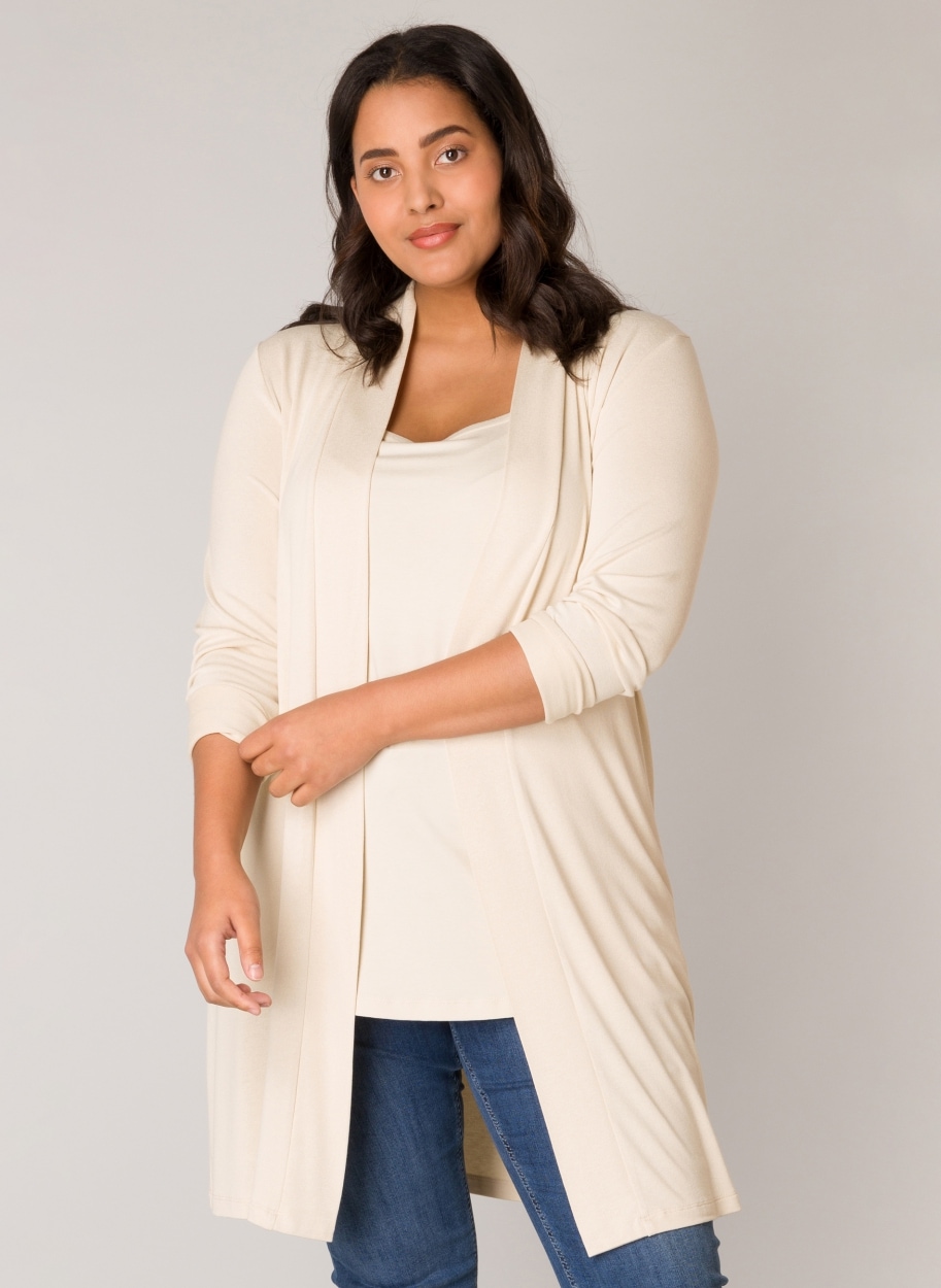 Base Level Curvy Longstrickjacke "Ayla Long" Große Größen