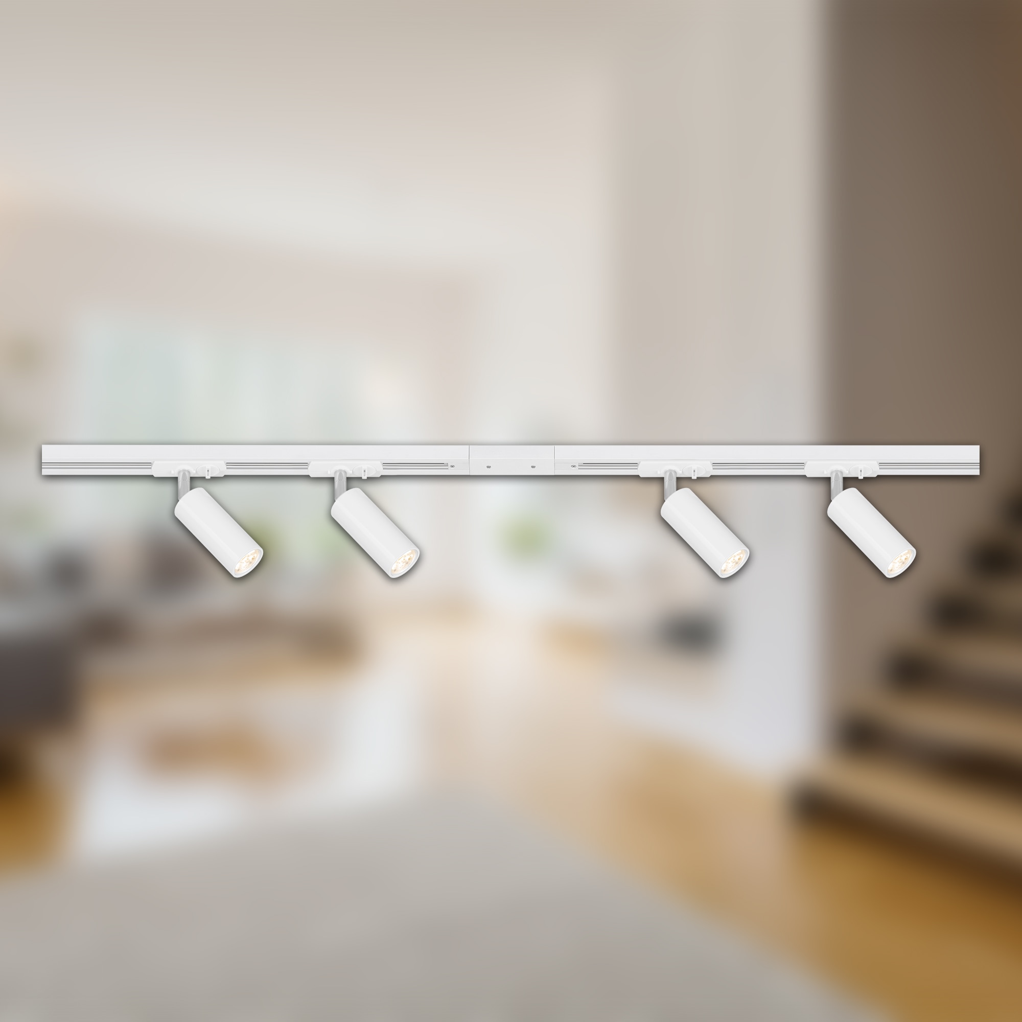 Briloner Leuchten Schienensystem-Sets »RAIL« LED-Board 7 Stk. Schienensystem Rail 1,5 m Weiß 4,5W Decke Wohnzimmer Büro Küche Flur