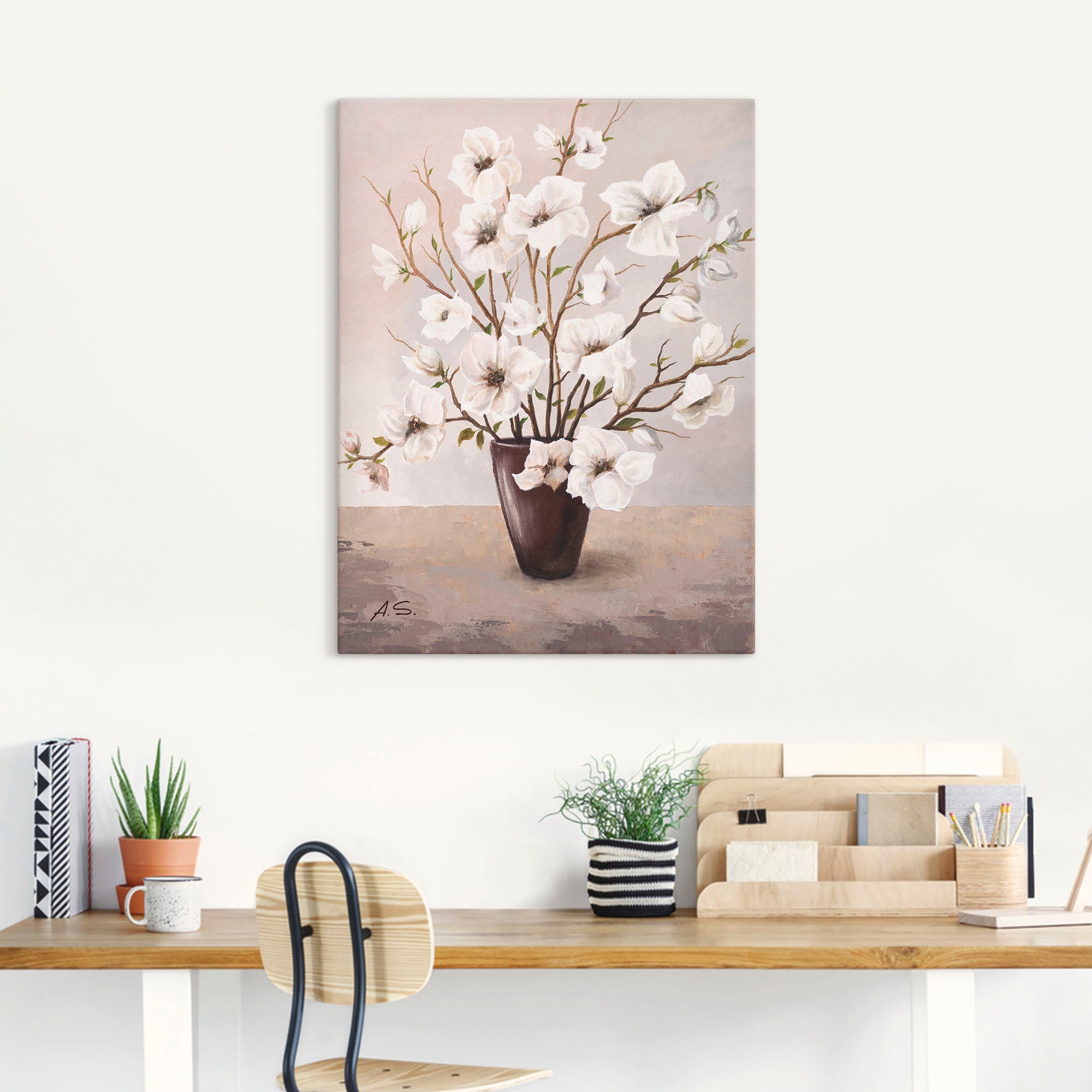 Artland Wandbild »Magnolien«, Blumen, (1 St.), als Leinwandbild, Poster in verschied. Größen