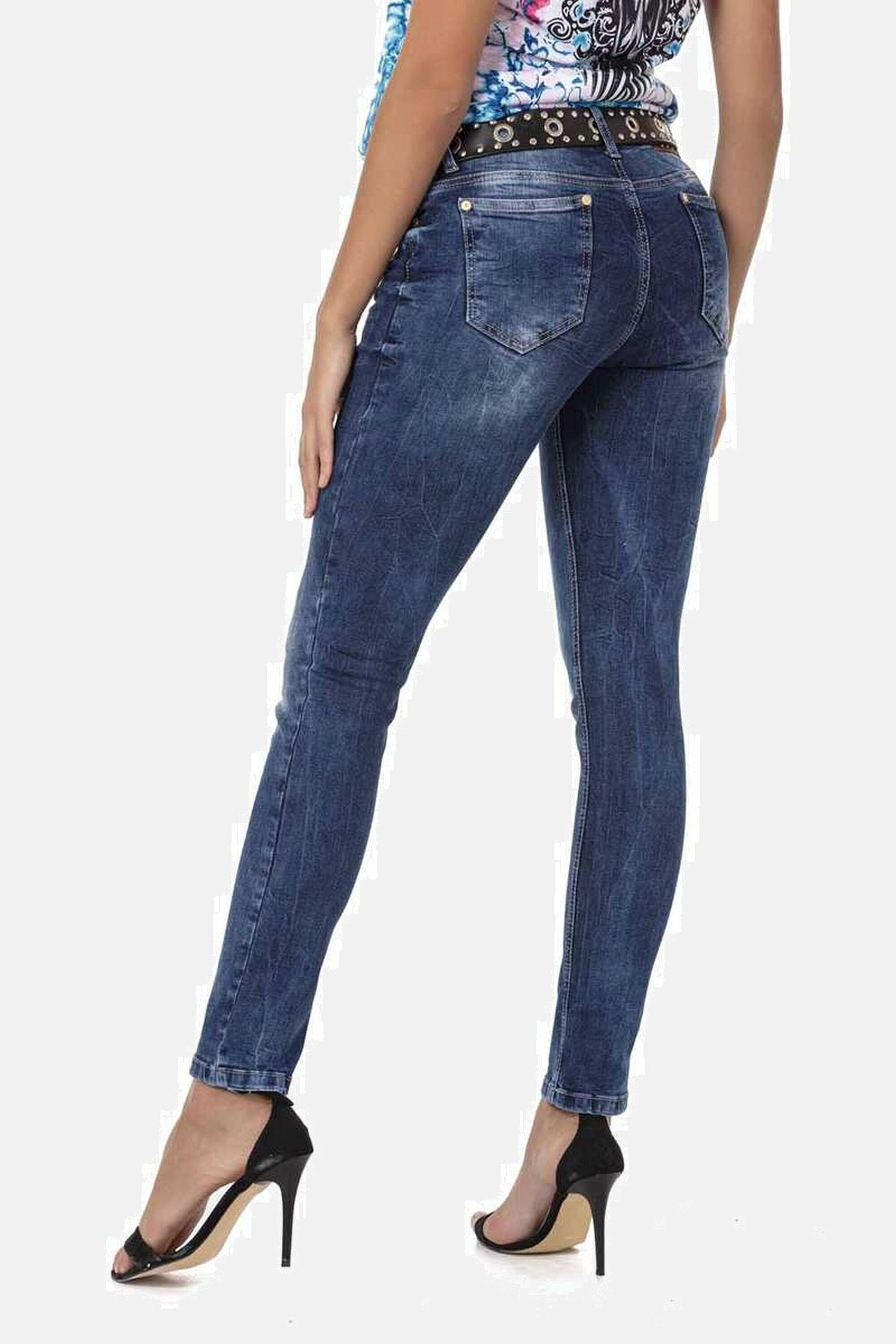 Cipo & Baxx Slim-fit-Jeans »Jeans«, Mit cooler Used-Waschung, WD461
