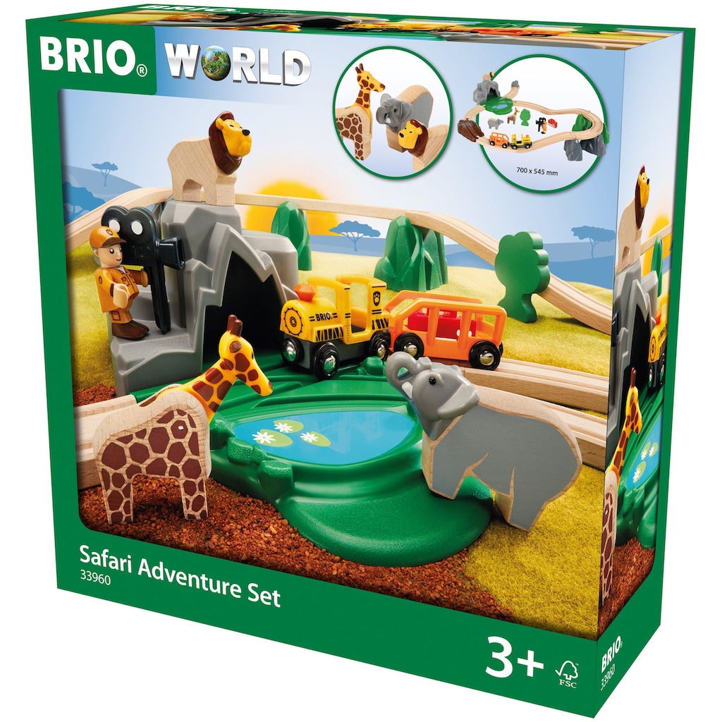 BRIO® Spielzeug-Eisenbahn »BRIO® WORLD, Safari Bahn Set«