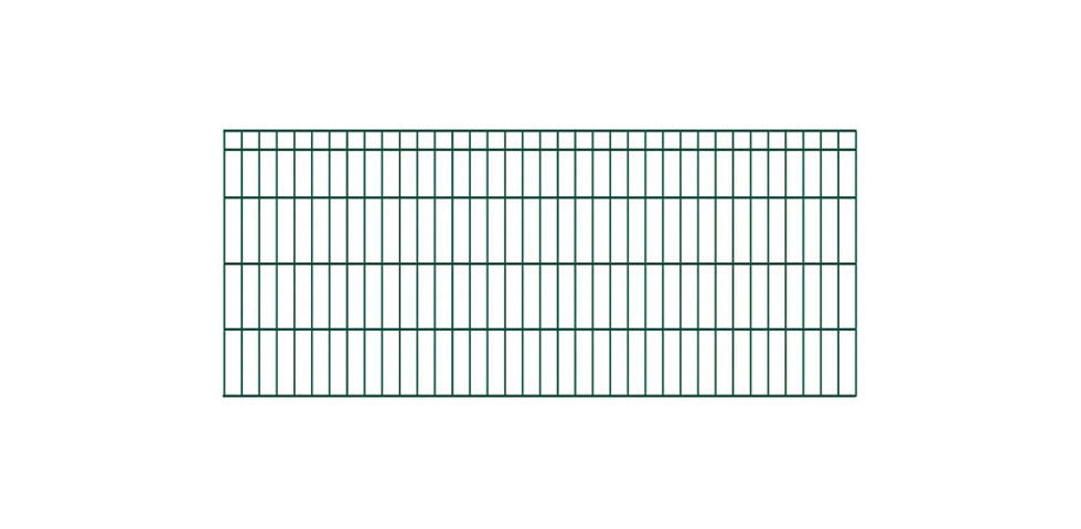 KRAUS Doppelstabmattenzaun »Dino-Pro DS-60x40«, grün, 80 cm hoch, 10 Elemente für 20 m, 11 Pfosten