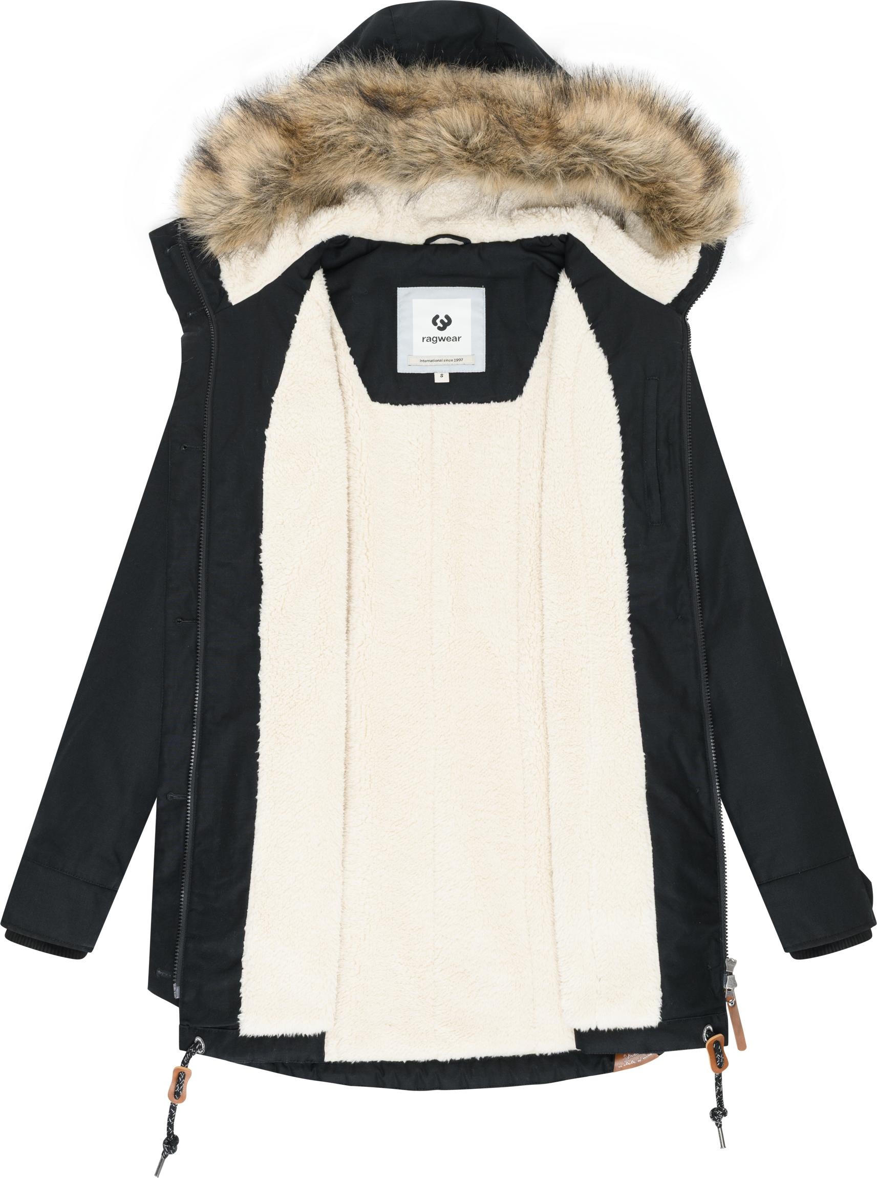 Ragwear Outdoorjacke »Jane YOUMODO«, mit Kapuze, Leicht gefütterte Winterjacke mit Kapuze
