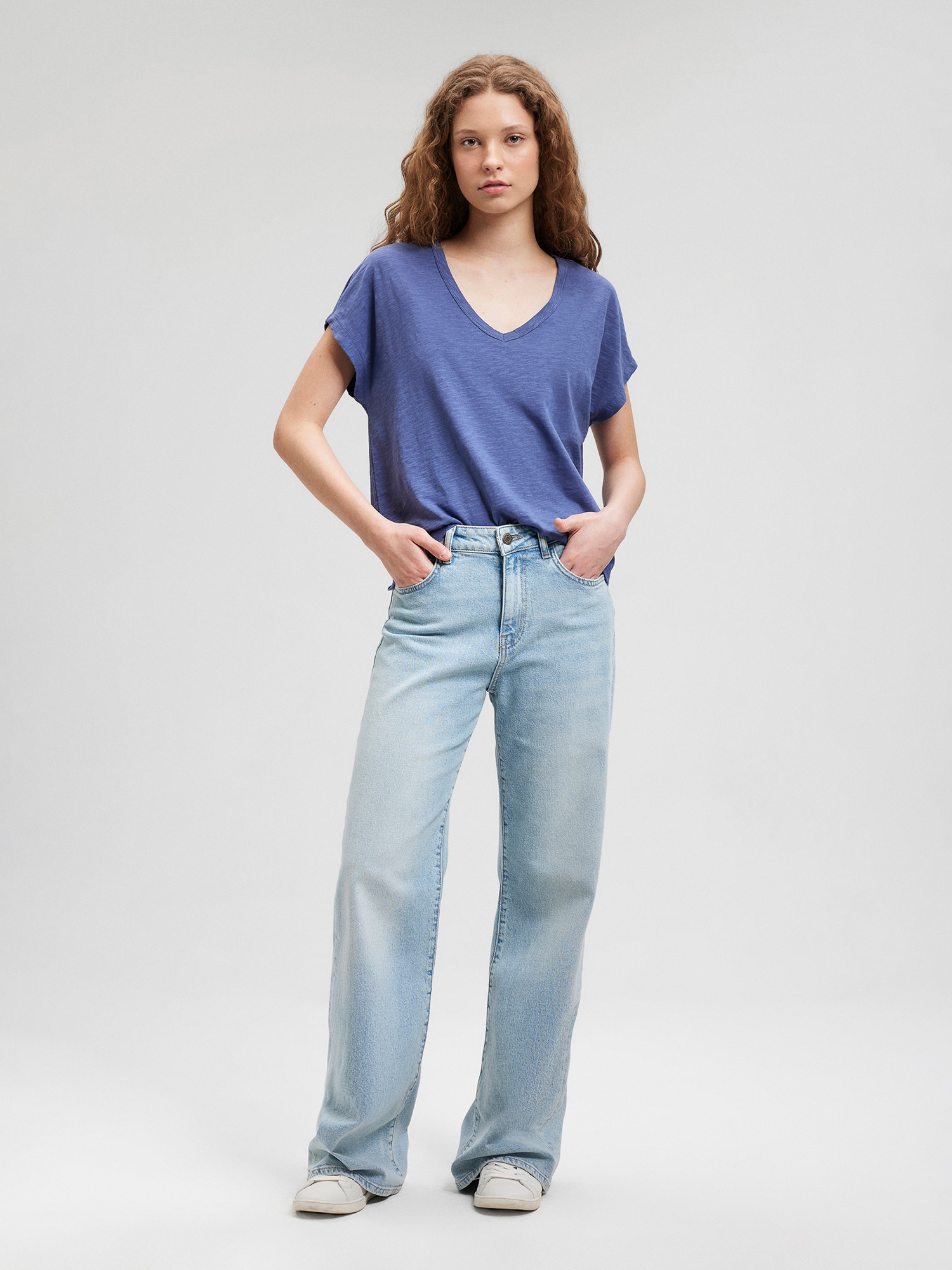 Mavi Kurzarmshirt »SHORT SLEEVE BASIC«, T-Shirt V-Neck