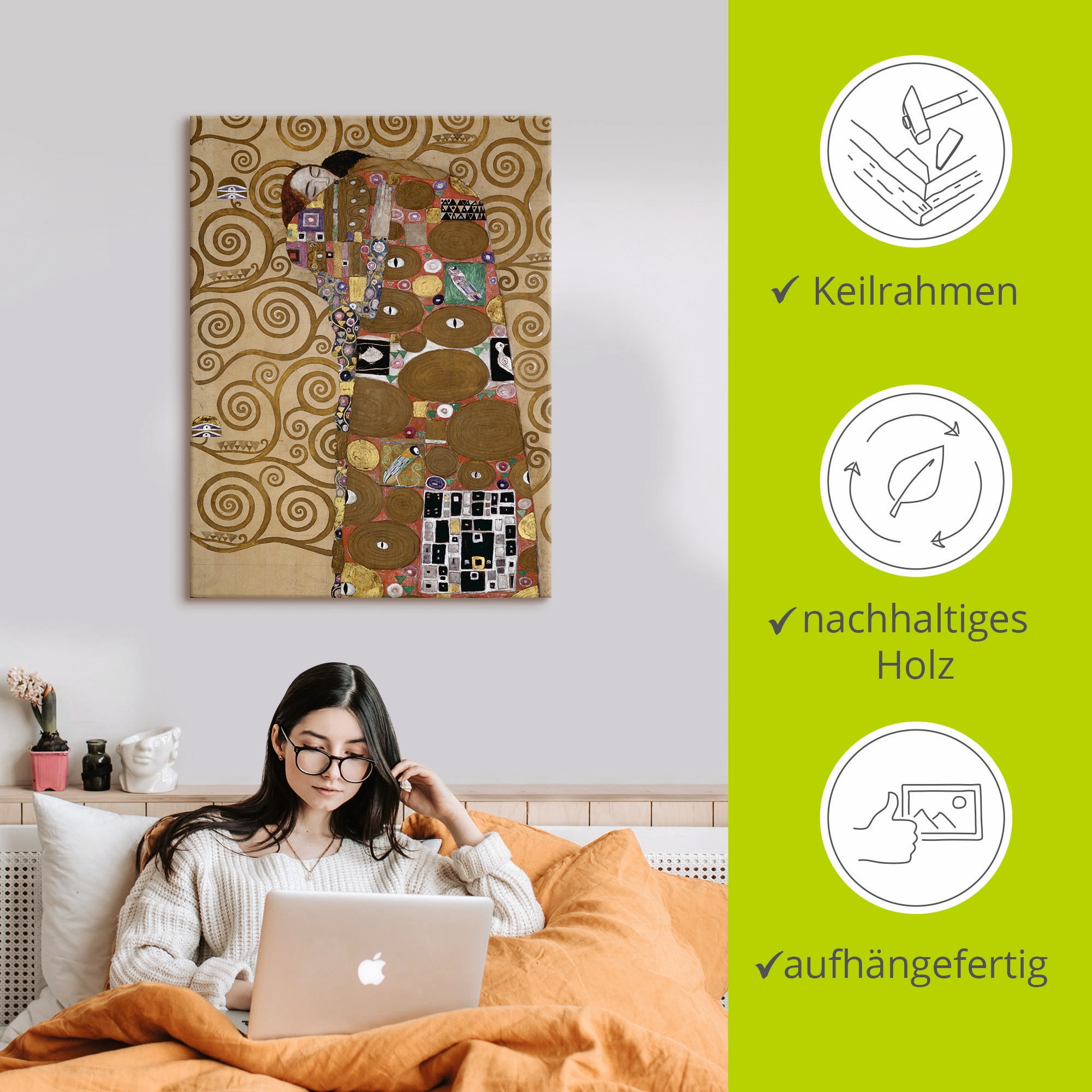 Artland Wandbild »Die Erfüllung«, Paar, (1 St.), als Leinwandbild, Poster in verschied. Größen