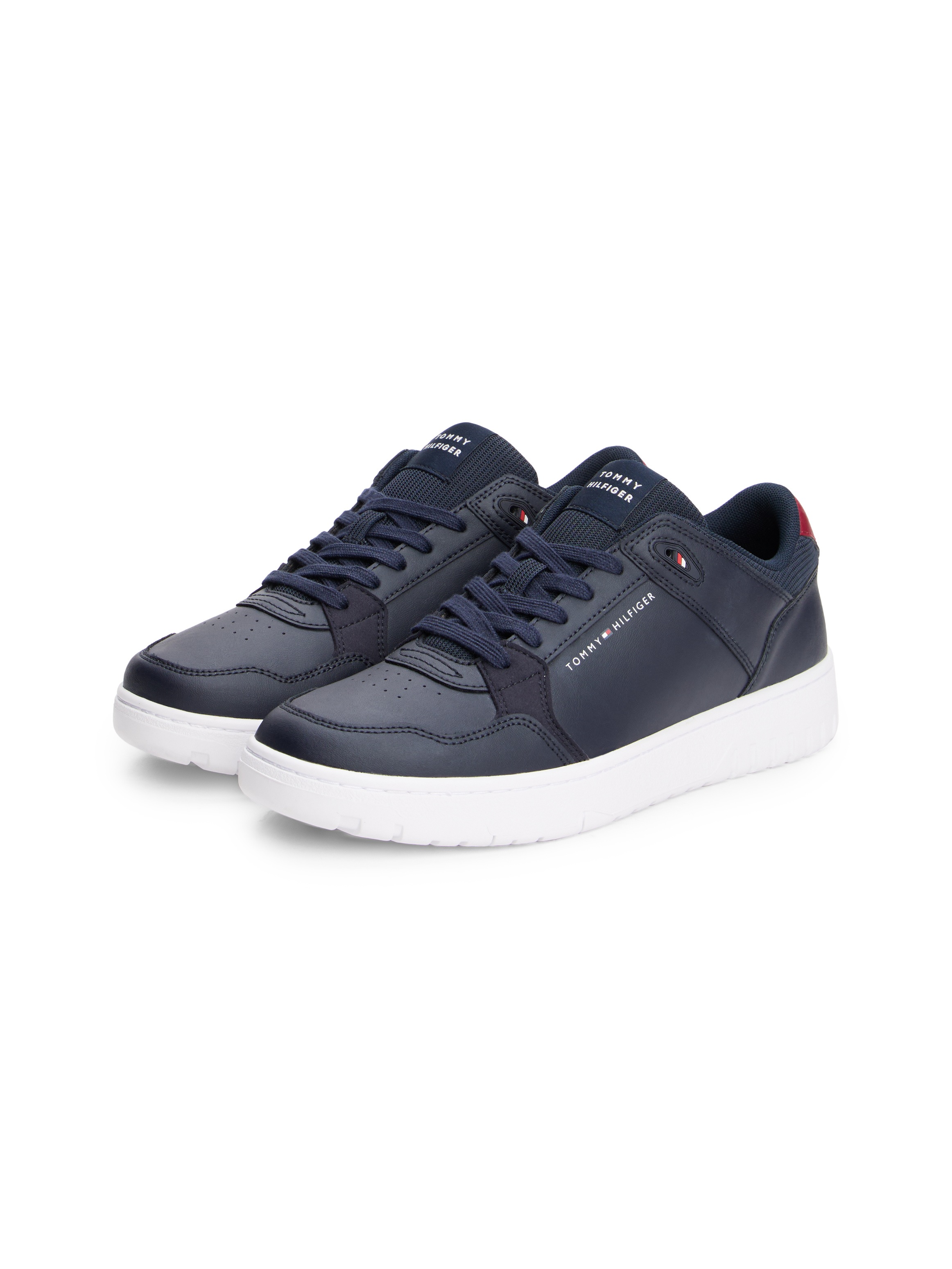 Tommy Hilfiger "TH BASKET CORE LITE LTH MIX", Freizeitschuh, Halbschuh, Schnürschuh mit Logoschriftzug