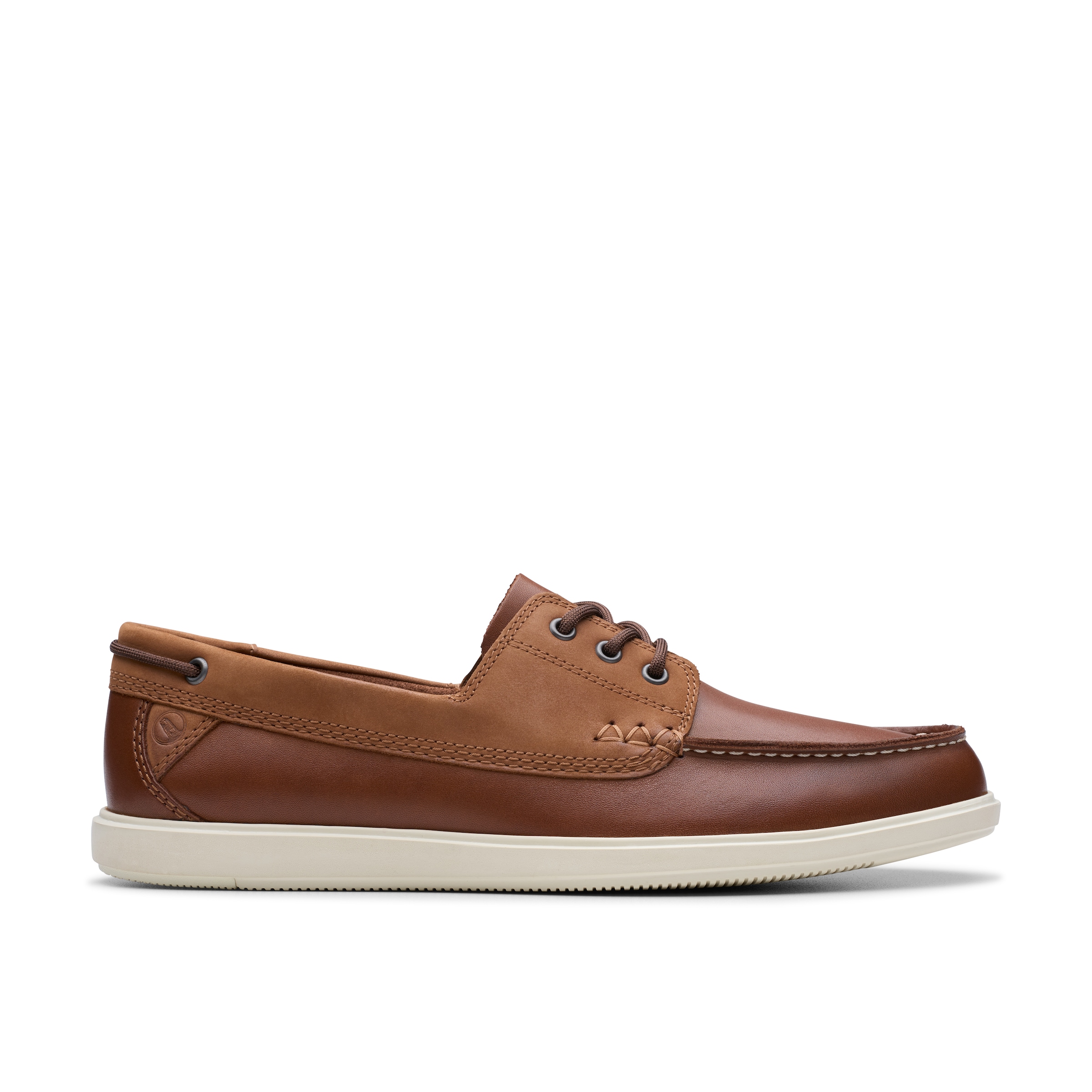 Clarks Schnürschuh »Bratton Boat«, Bootsschuh, Mokassin, Slip-On Sneaker mit Ziernaht