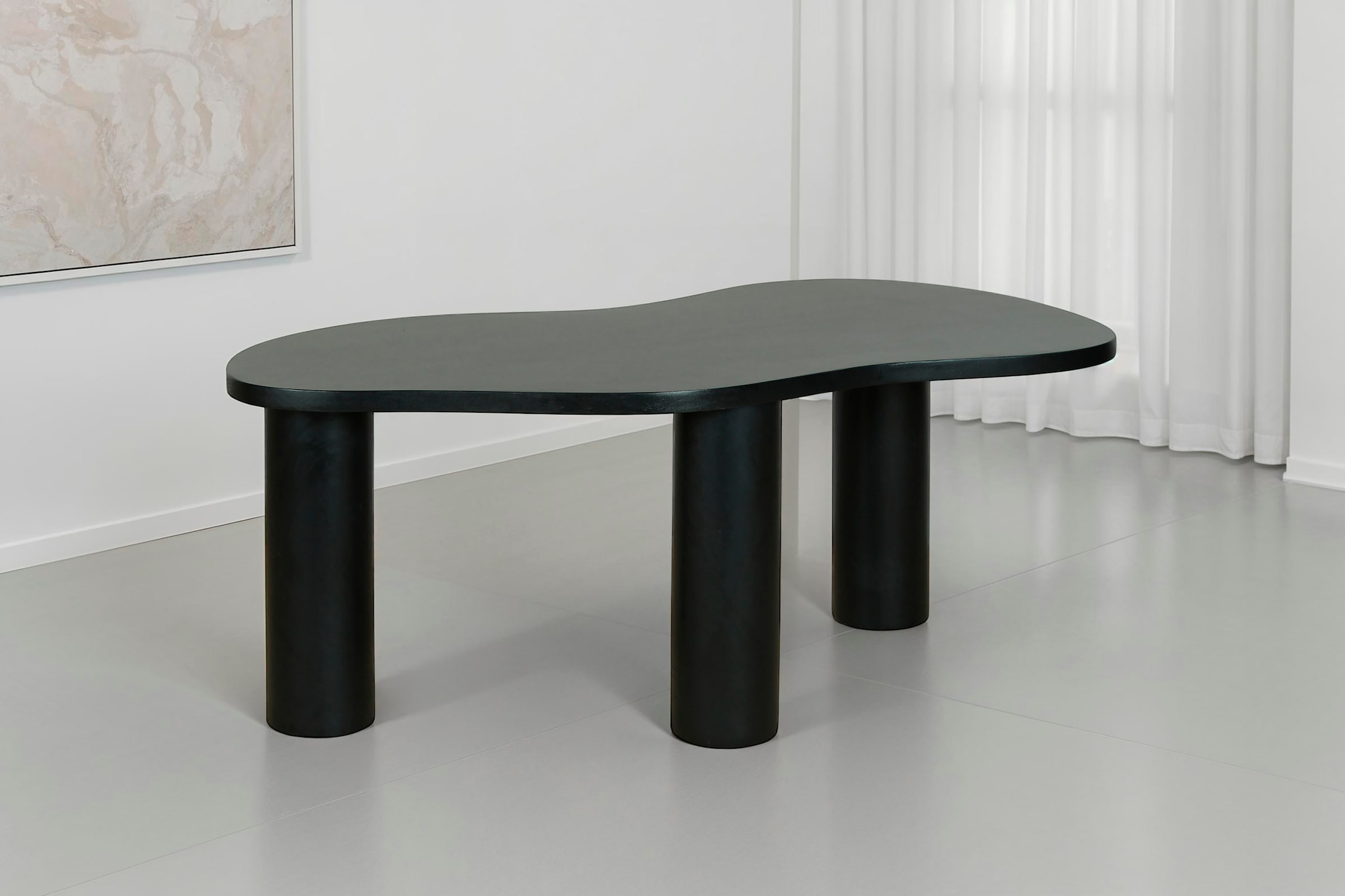 byLIVING Couchtisch »ETHAN« Tischplatte und Gestell Akazie natur oder schwarz, Tischbein: 13 cm
