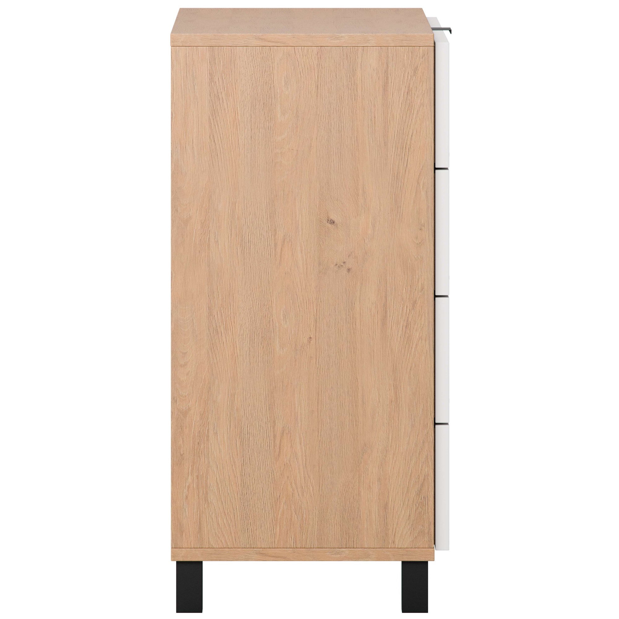 VOX Kommode »SIMPLE Sideboard mit 4 Schubladen, Maße B/T/H: 90/47/94,5 cm«, Soft-Close Function, mit schwarzen Metallgriffe