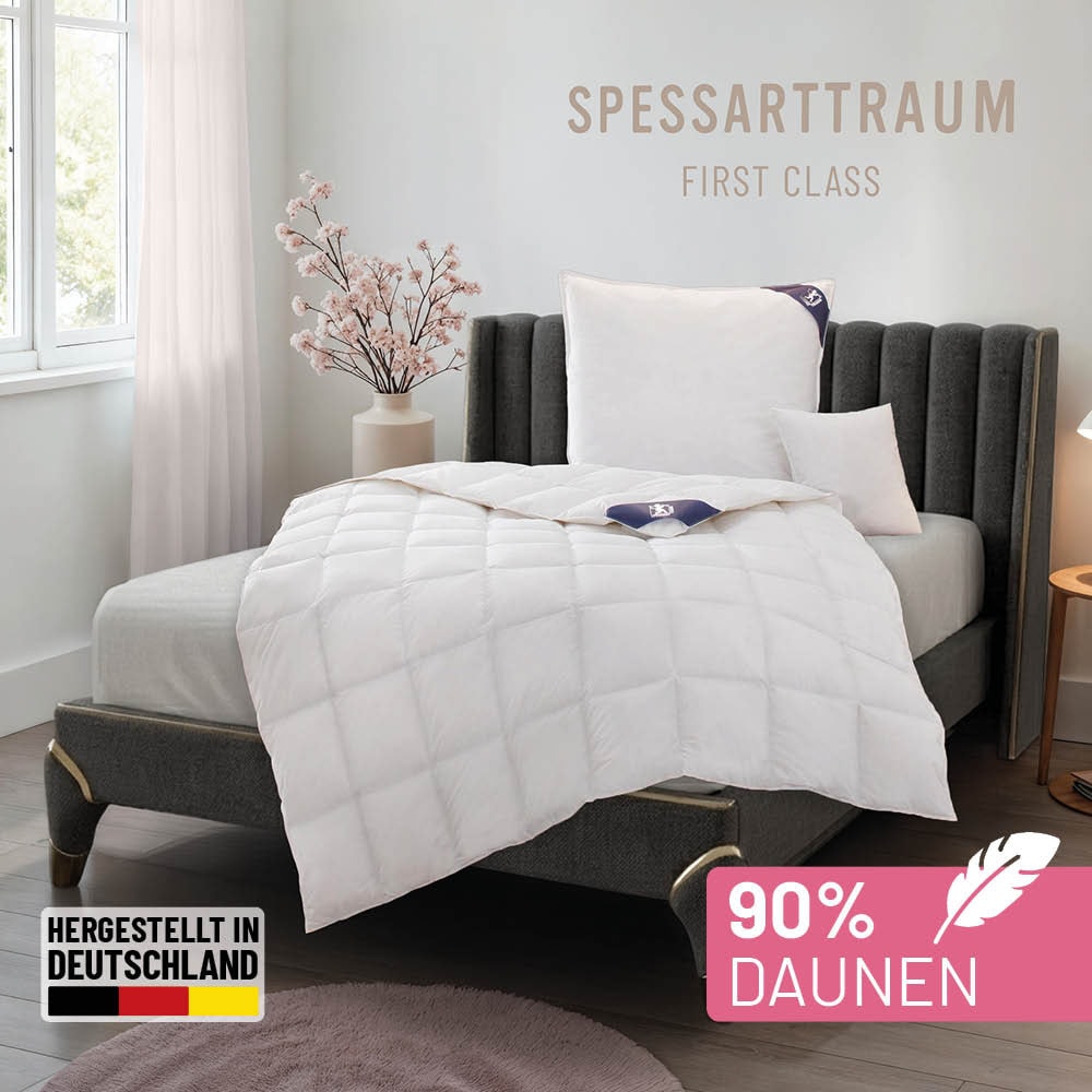 SPESSARTTRAUM Daunenbettdecke "First Class" extraleicht Füllung 90Daunen10FedernKlasse1Downpasszertifiziert 1 Stk. tlg. 5 Wärmeklassen & 6 Größen, Bestseller