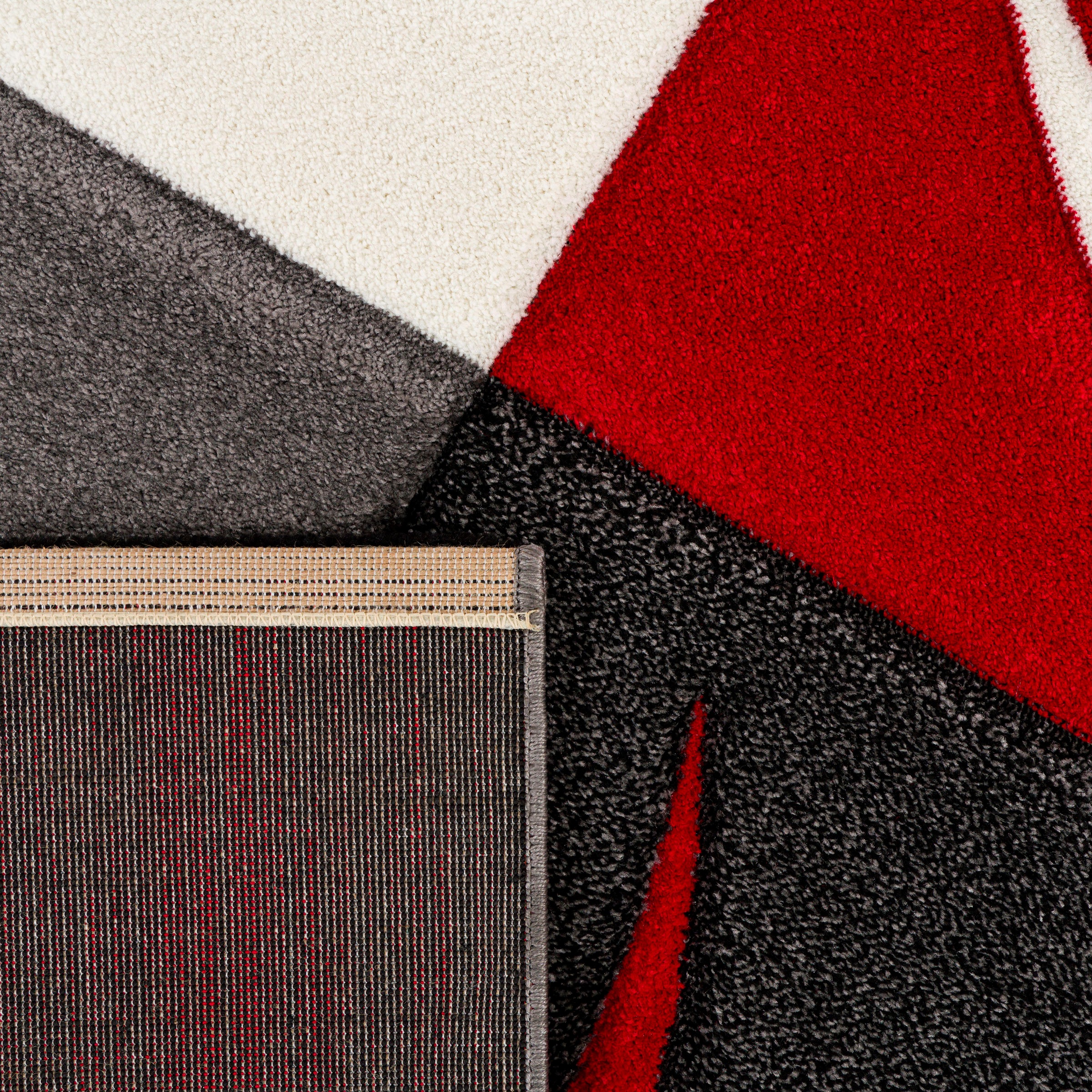Teppich PACO HOME "Diamond 665", rot, B:240cm H:17mm L:330cm, Polypropylen (PP), Teppiche, Teppich, Karo Muster, 3D-Design, auch als Läufer, Wohnzimmer, Schlafzimmer 3