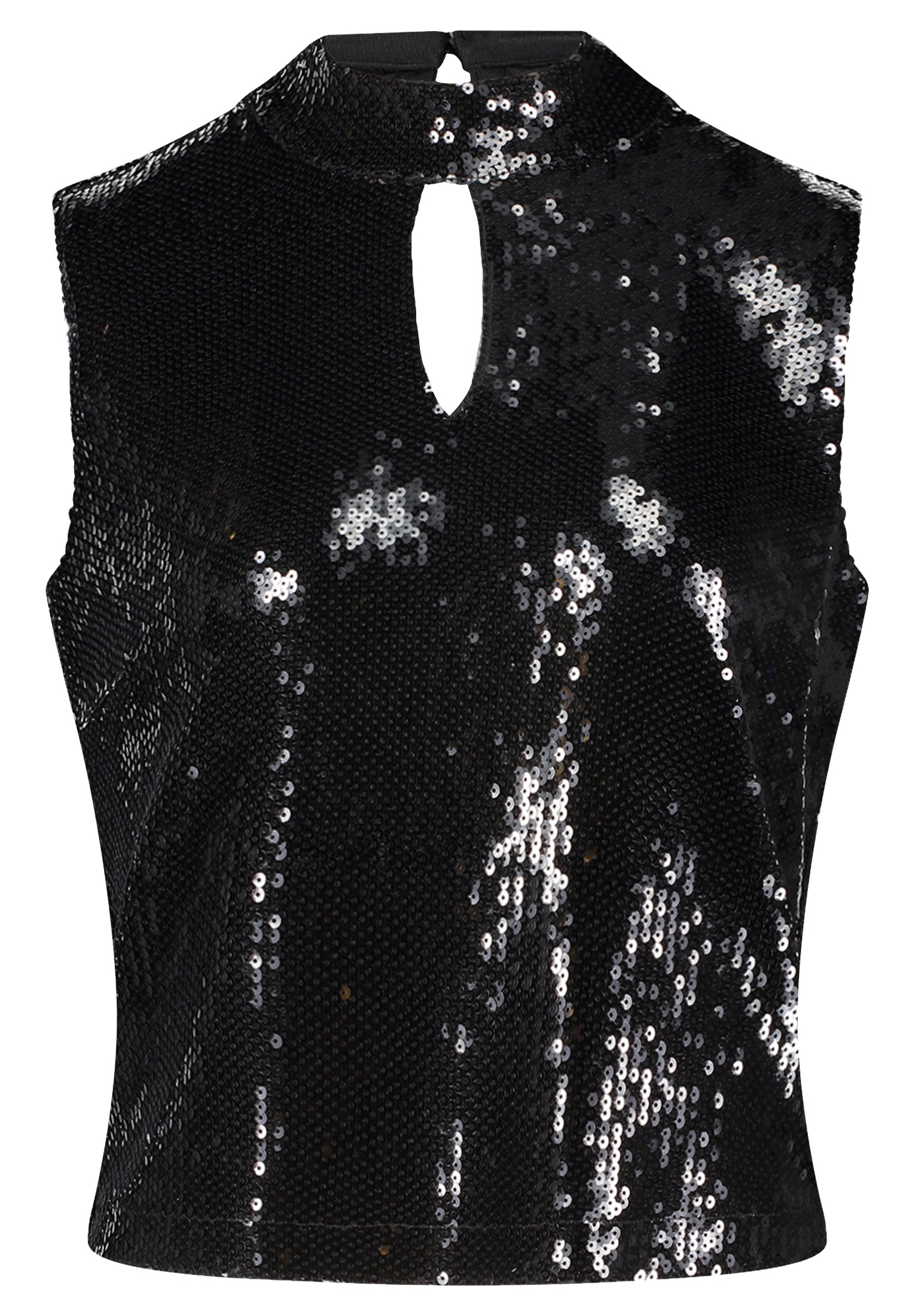 Vera Mont T-Shirt "Damen Pailletten-Top mit Stehkragen" 1 Stk. tlg. günstig online kaufen