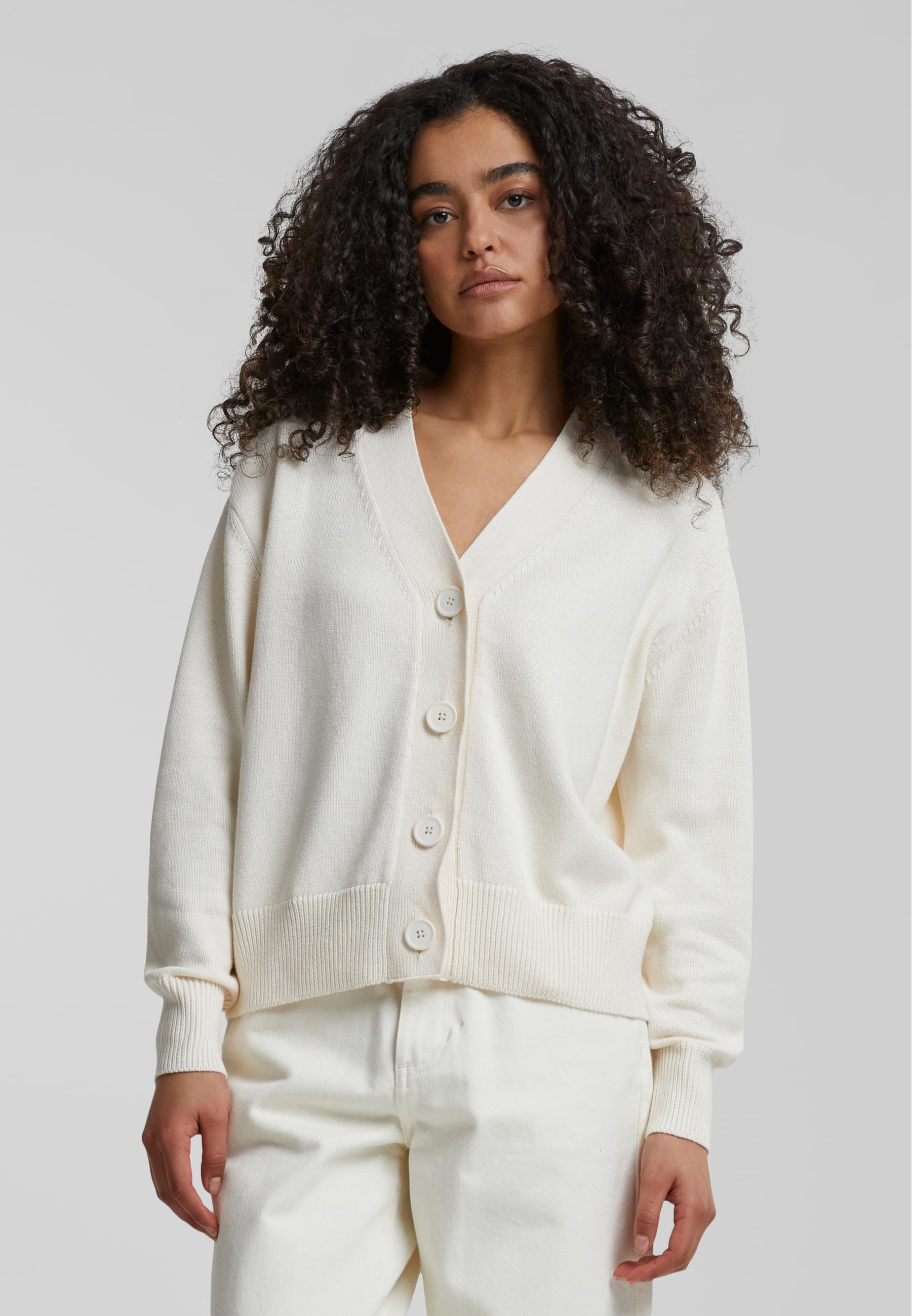 URBAN CLASSICS Strickjacke »Urban Classics Damen Ladies Rib Cardigan«