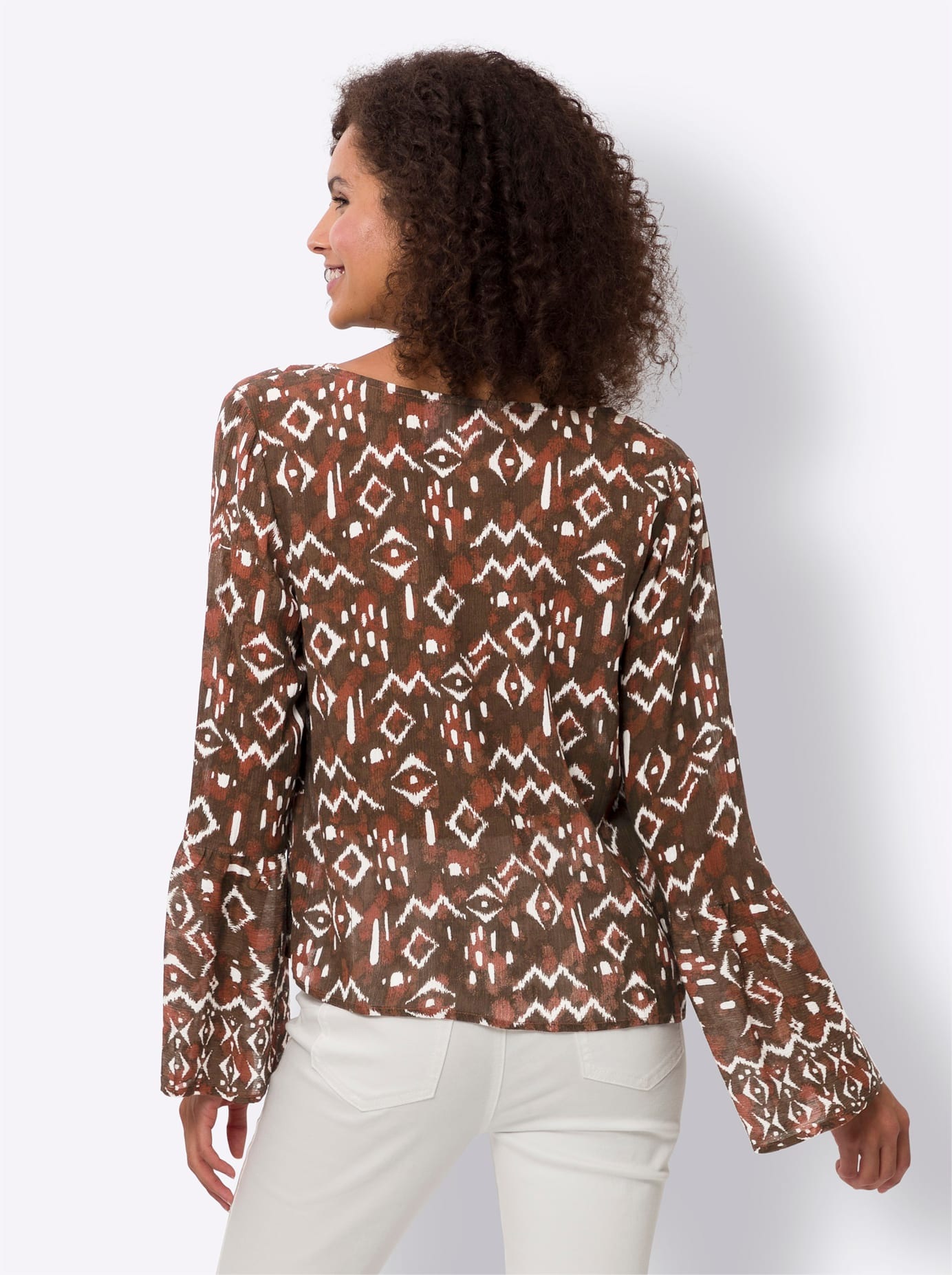 HEINE Slip Blouse Women Brown 50 2