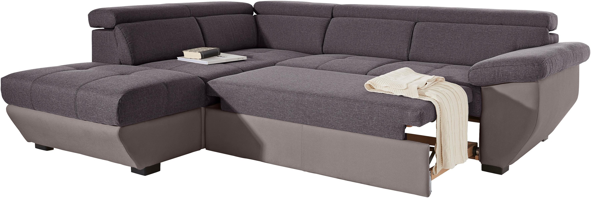 COTTA Ecksofa »Speedway L-Form«, mit Kopfteilverstellung, wahlweise mit Bettfunktion & Bettkasten