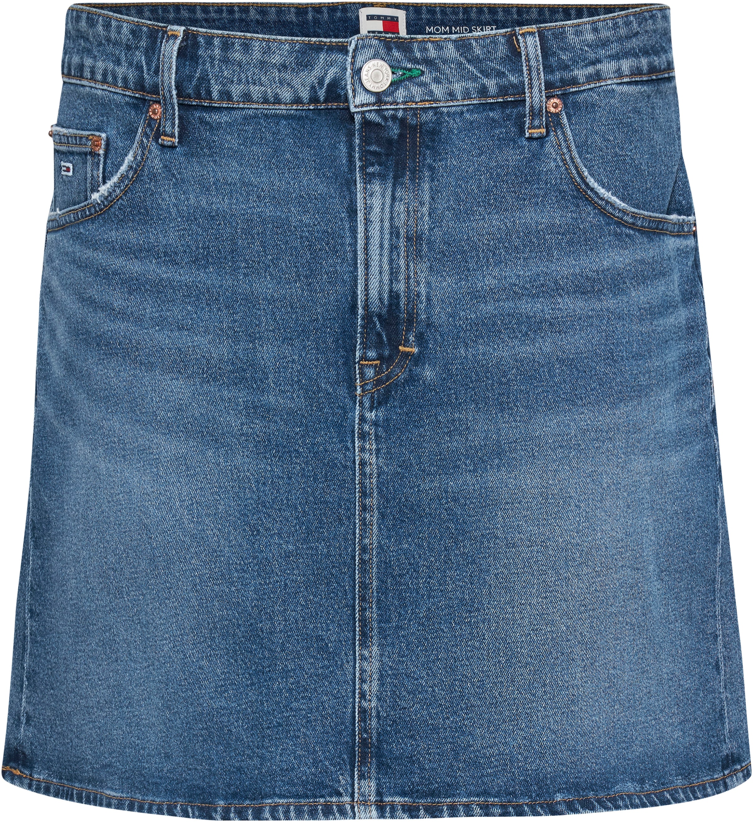 bestellen Jeansrock Tommy »CRV BAUR mit MOM Jeans SKIRT UH AH6158«, | Logostickerei Curve