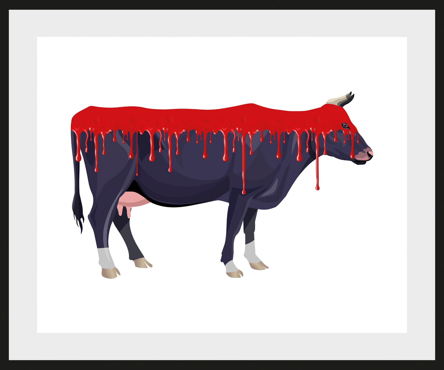 queence Bild "Bloody Cow", Kuh-Kunst-Kuhbilder-Kühe, (1 St.), HD Premium Po günstig online kaufen