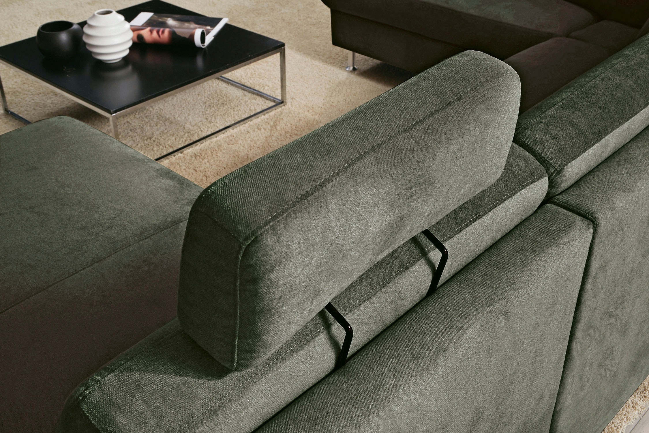 CALIZZA INTERIORS Wohnlandschaft »Onyx U-Form«, (3 St.), wahlweise mit Bettfunktion und Bettkasten