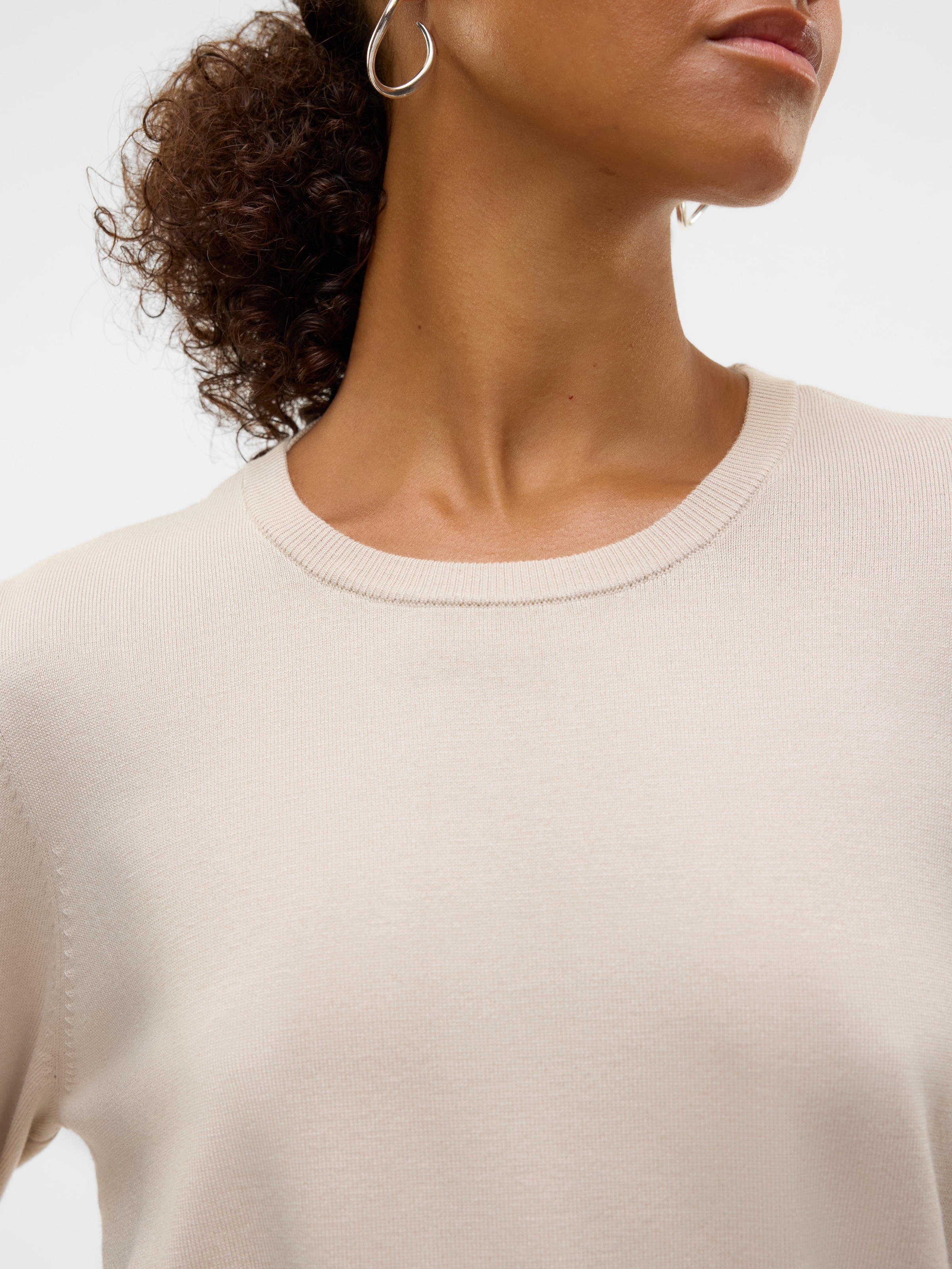 Vero Moda Strickpullover »VMSILJE LS O-NECK SHORT PULLOVER GA NOOS«