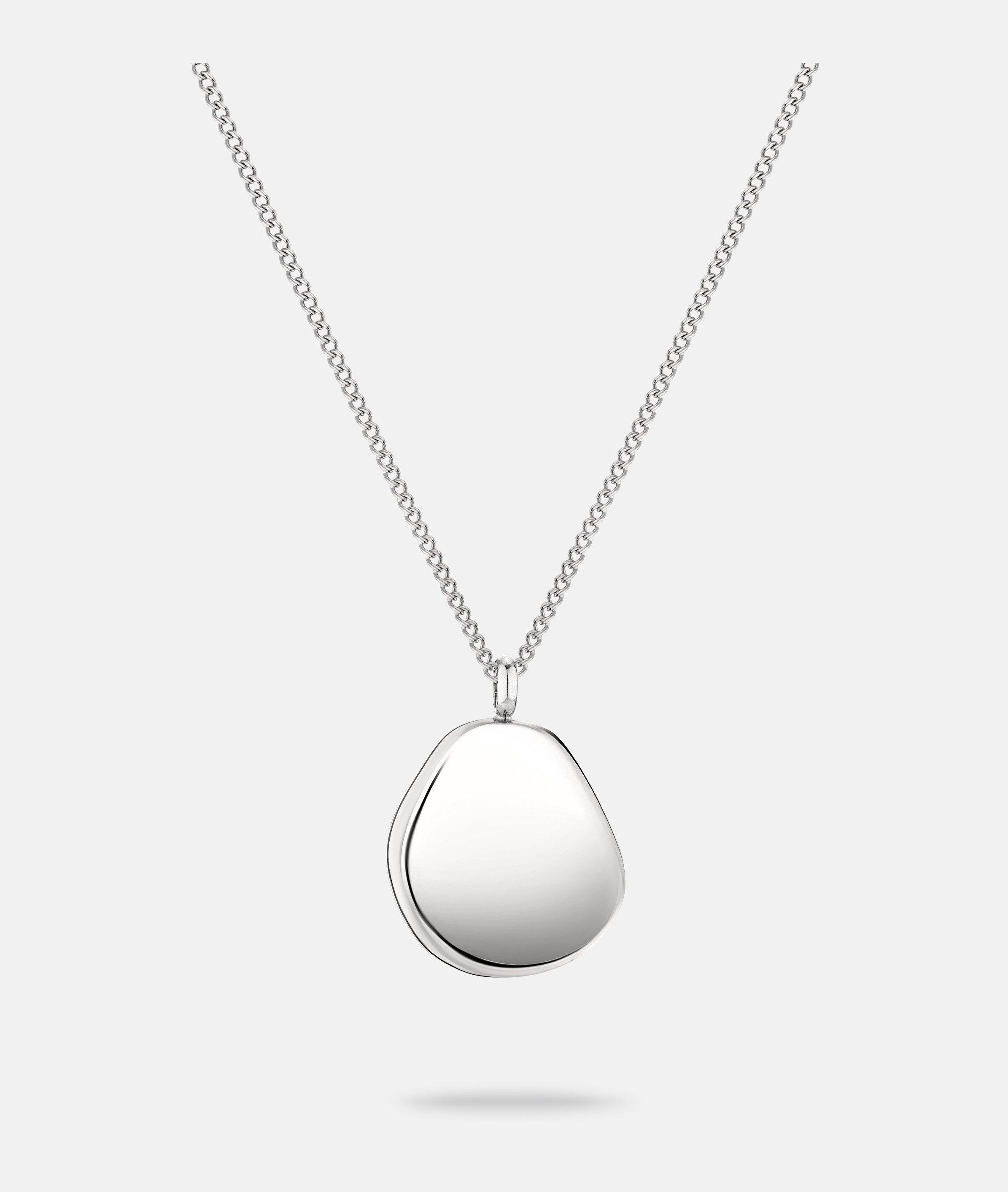 Kette mit Anhänger LIEBESKIND BERLIN "Schmuck Geschenk Edelstahl Halskette The Organic", silber (silberfarben), Halsketten, Damen, Edelstahl, L: 50 B: 2mm, B:2mm