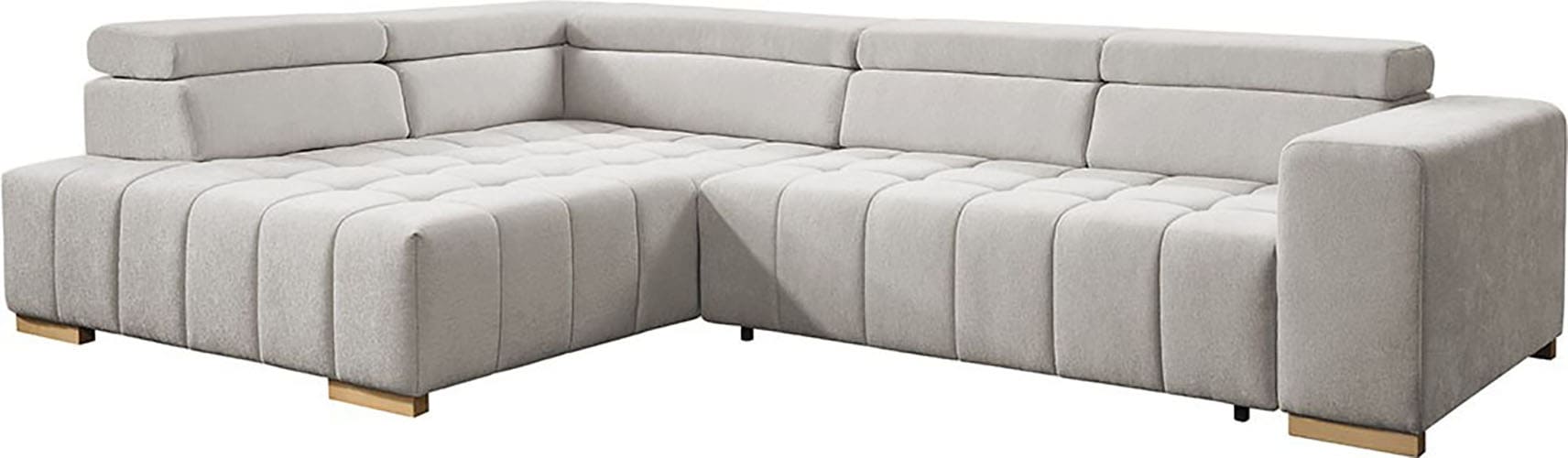 Thumbnail - exxpo - sofa fashion Ecksofa "Elianos, hoher Sitzkomfort, aufwendige Kreuzsteppung im Sitz, L-Form" Kopfteile & Sitztief...