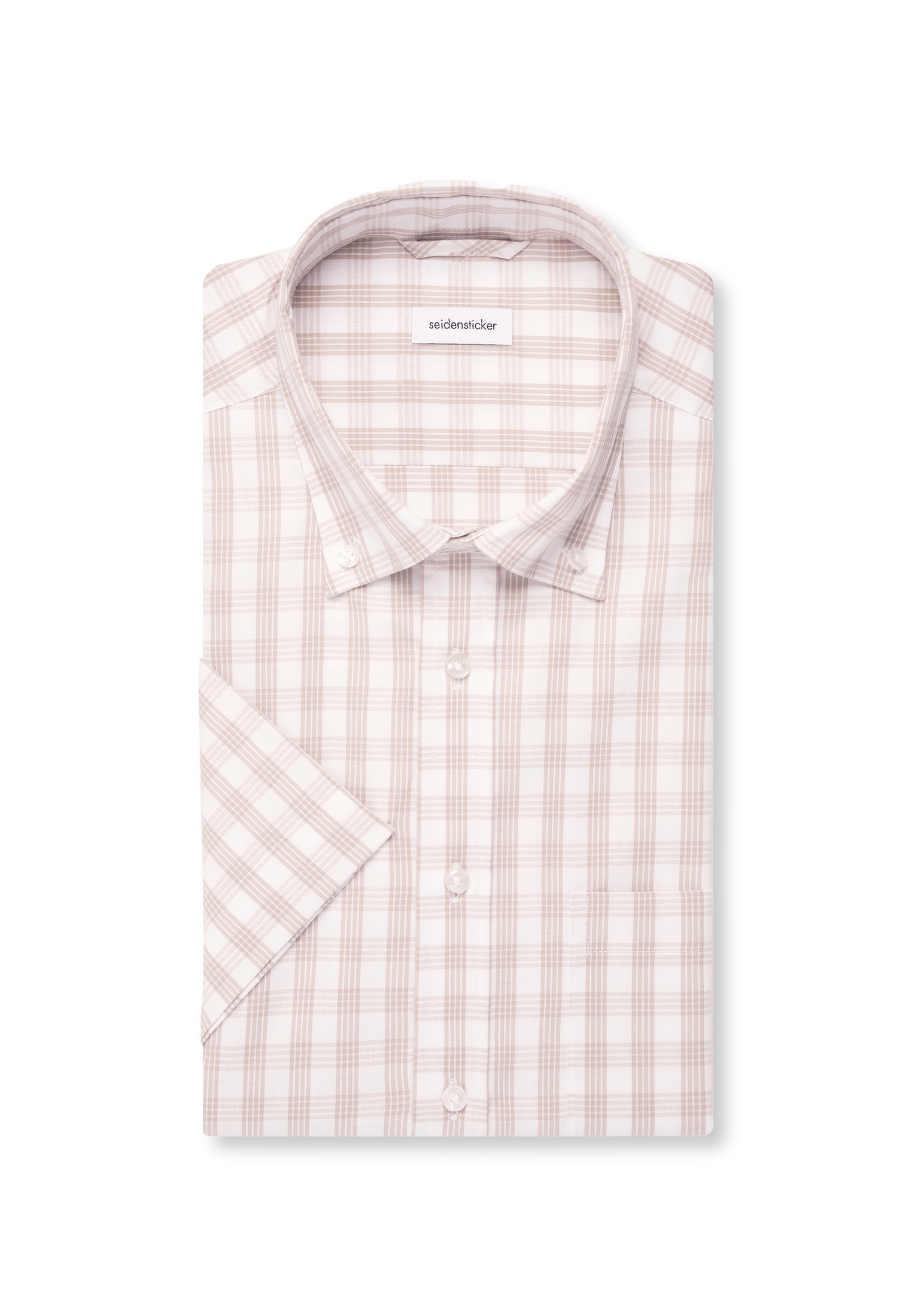 seidensticker Businesshemd »Regular« Regular 1/2 Button-Down-Kragen Karo