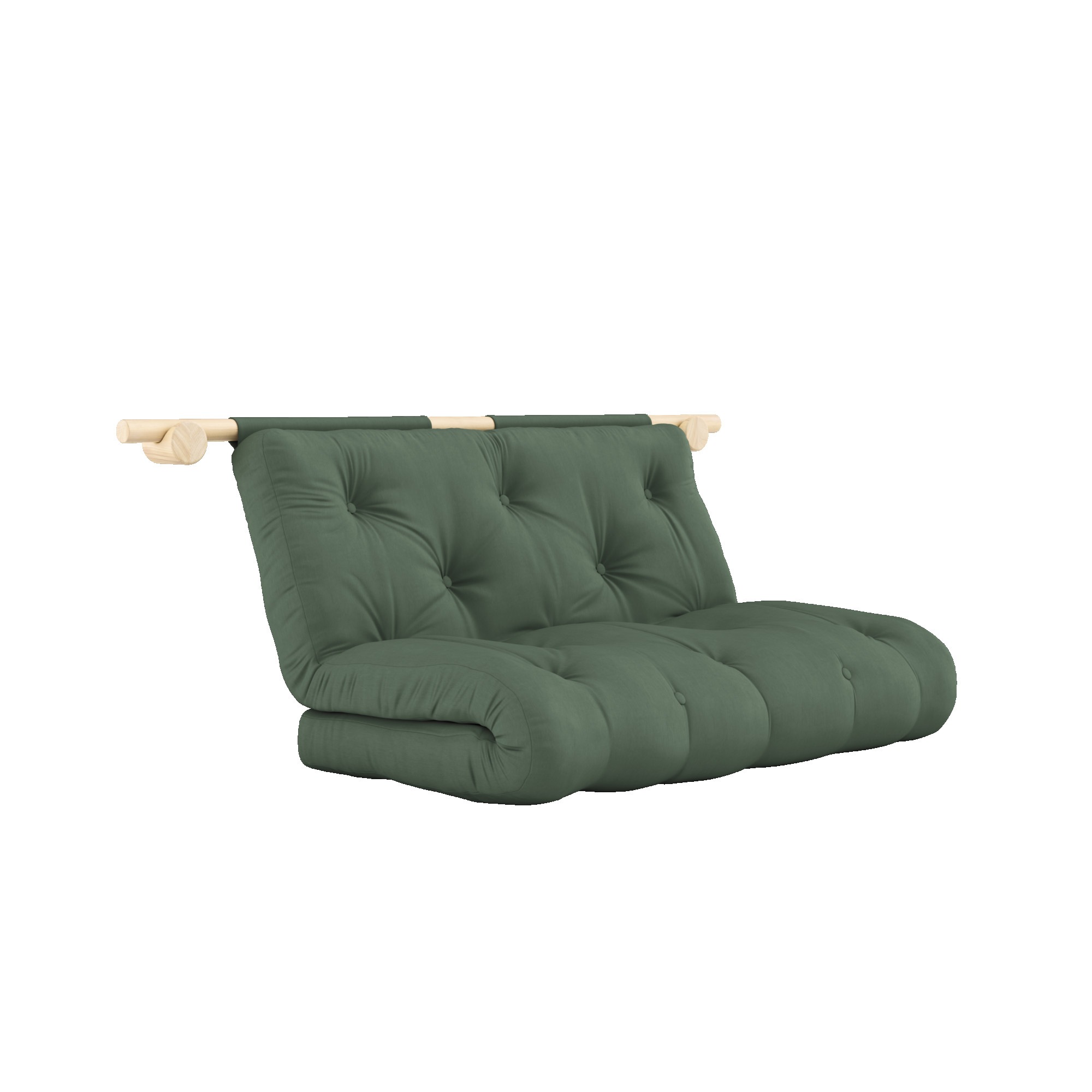 Karup Design Schlafsofa »Hooked Sofa Bed / Sleeper Chair – Sitz- oder Schlafplatz, platzsparend«, Futonmatratze inkl. Halterungsset aus FSC®-zertifiziertem Massivholz