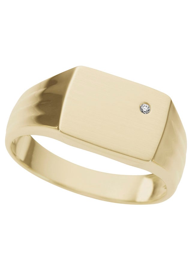 Siegelring »Schmuck Geschenk Gold 333 Herrenring Fingerring Goldring«, mit Brillant